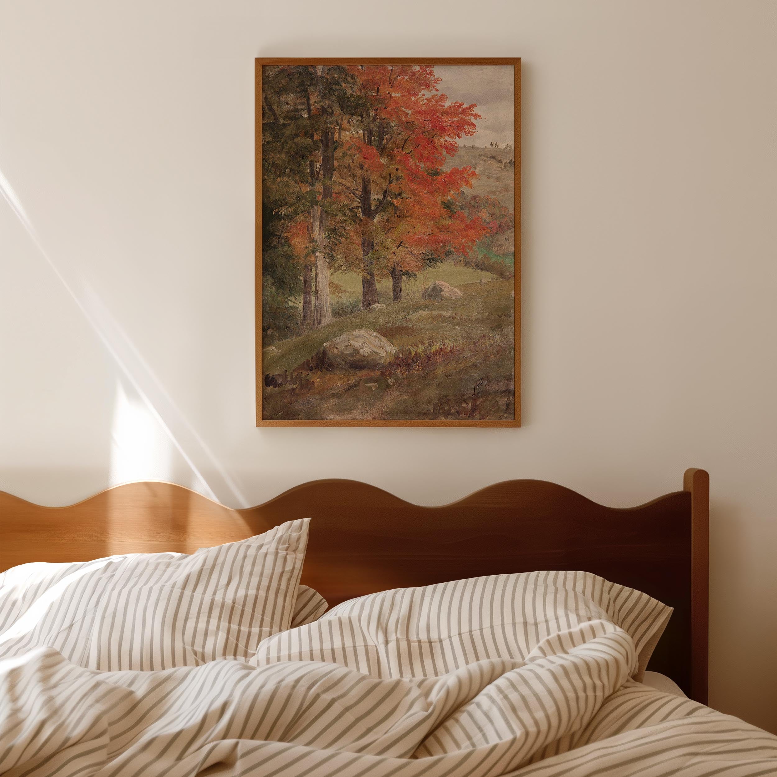Autumn Woodland Vintage Landscape Wall Art Print-Skudaboo