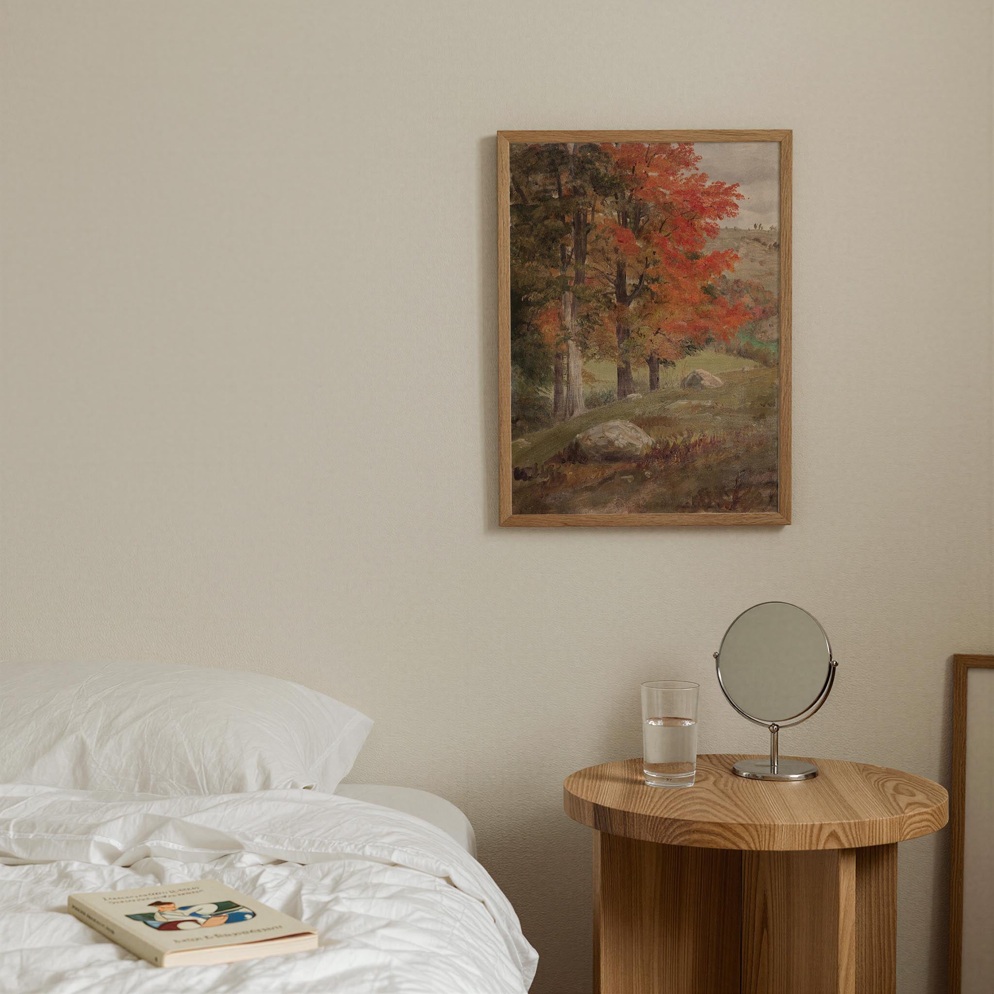 Autumn Woodland Vintage Landscape Wall Art Print-Skudaboo