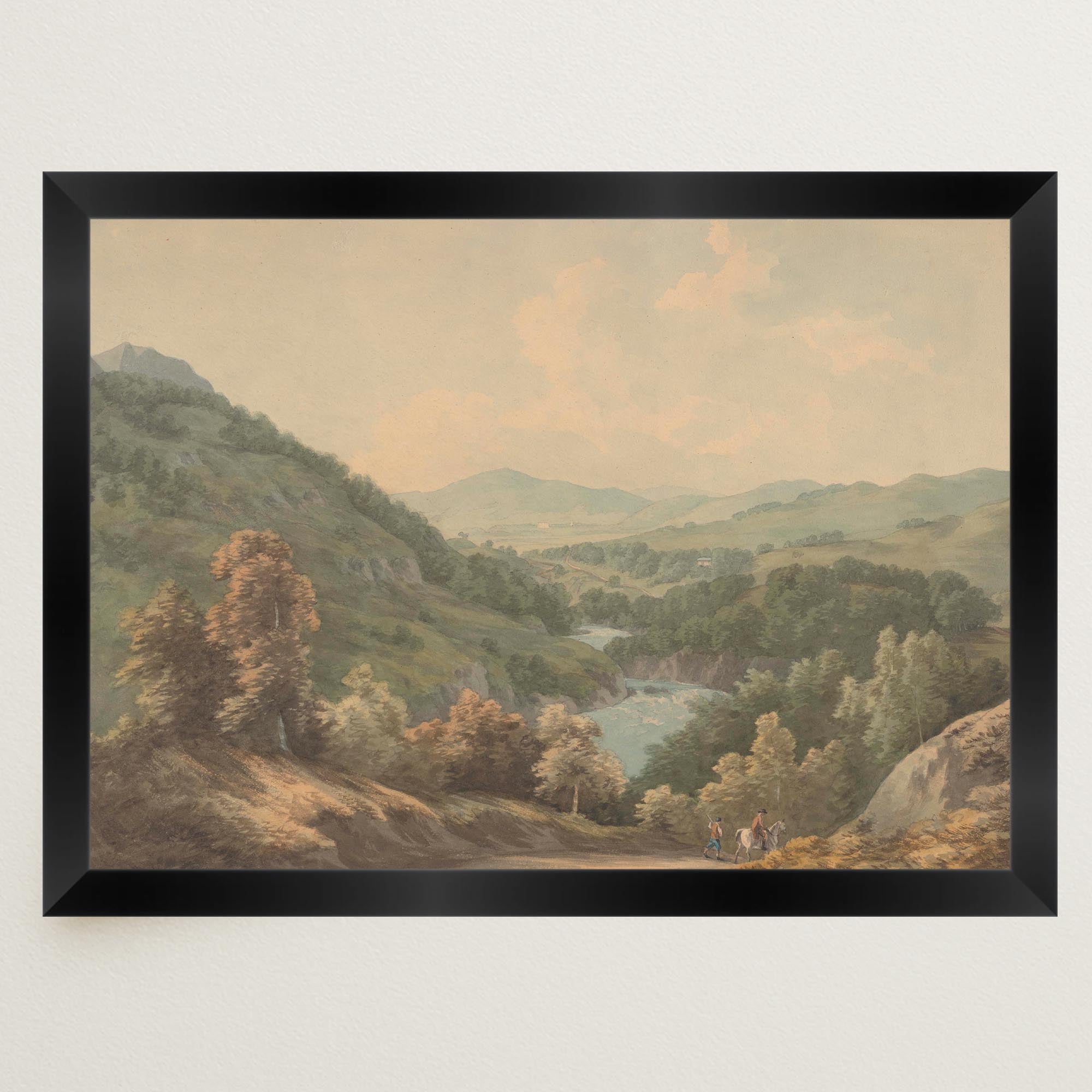 Vintage Countryside Landscape Painting Wall Art Print-Skudaboo