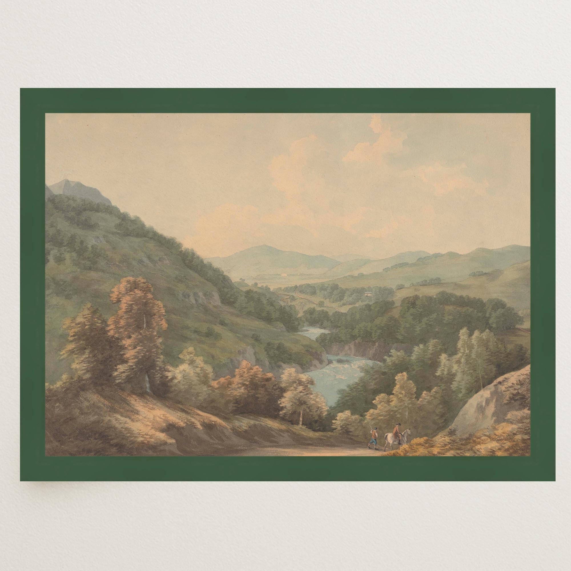 Vintage Countryside Landscape Painting Wall Art Print-Skudaboo