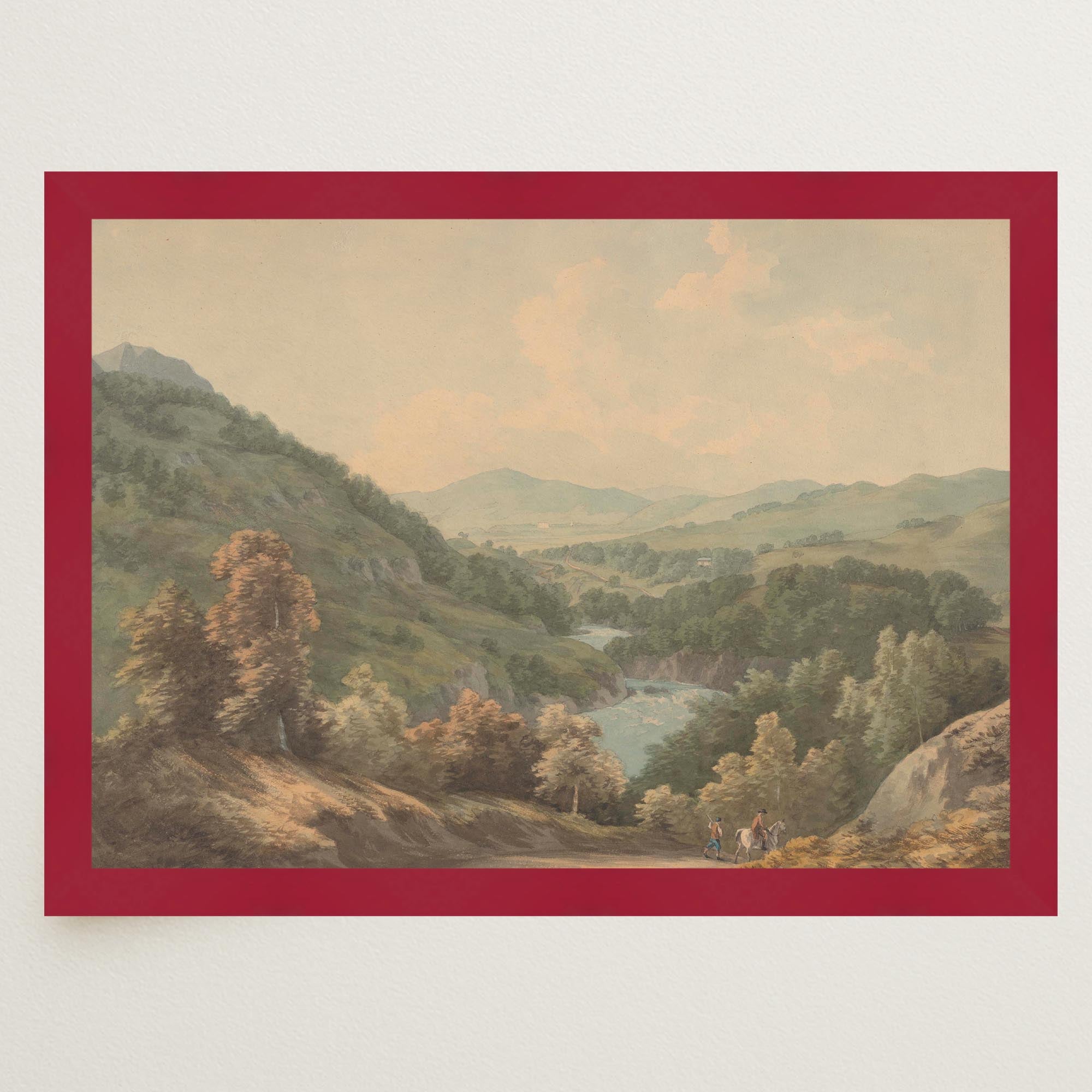 Vintage Countryside Landscape Painting Wall Art Print-Skudaboo
