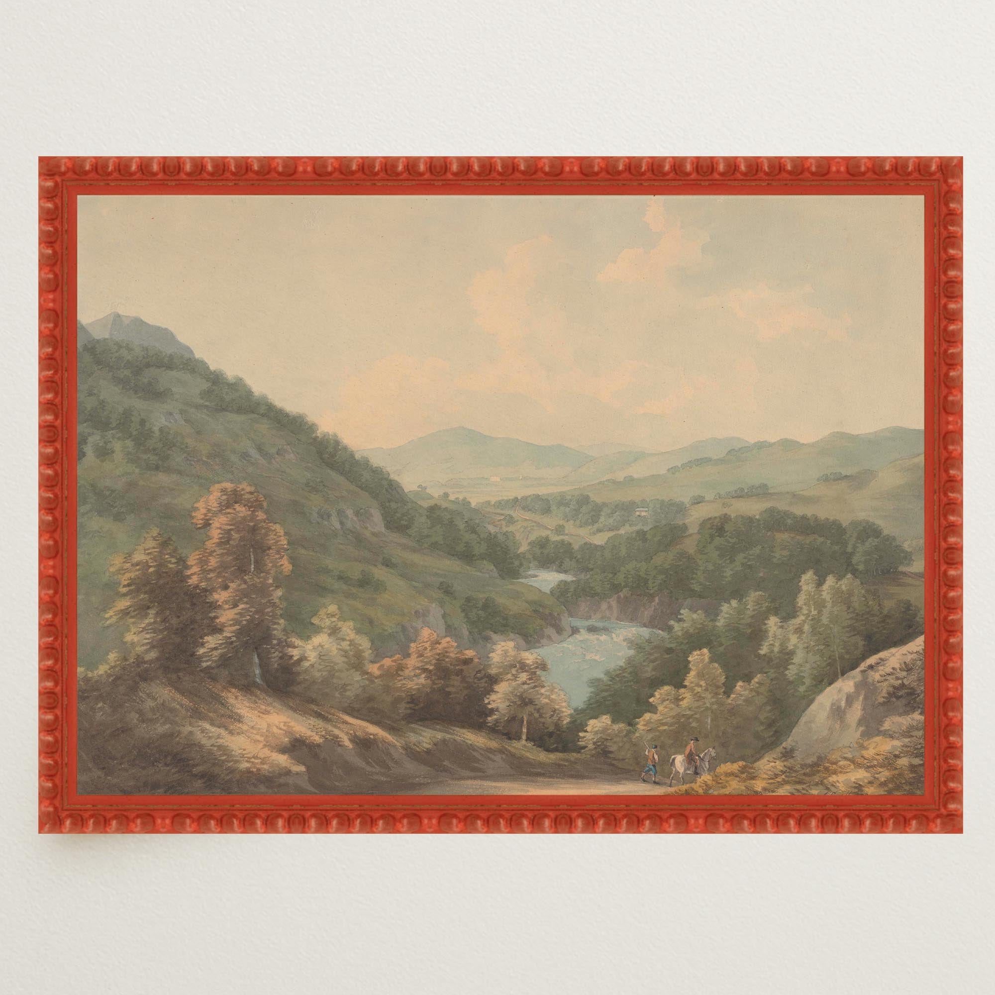 Vintage Countryside Landscape Painting Wall Art Print-Skudaboo