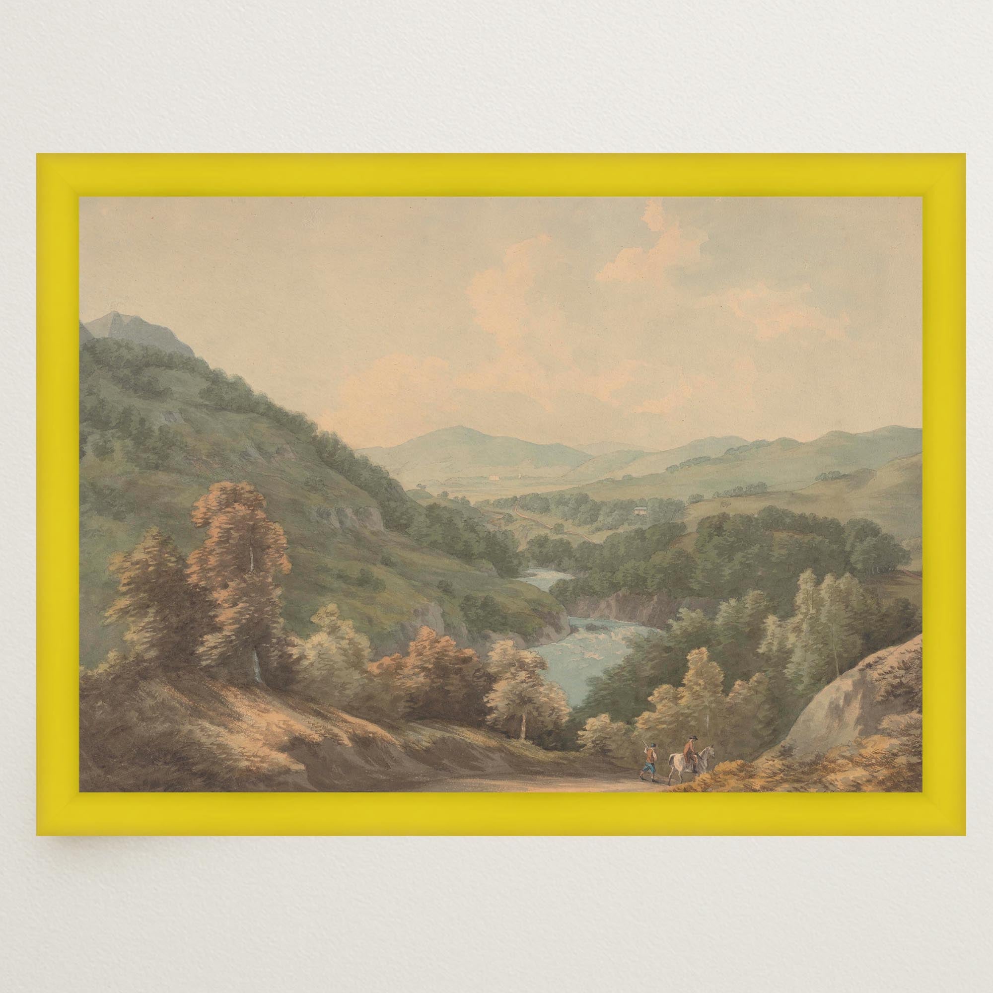Vintage Countryside Landscape Painting Wall Art Print-Skudaboo