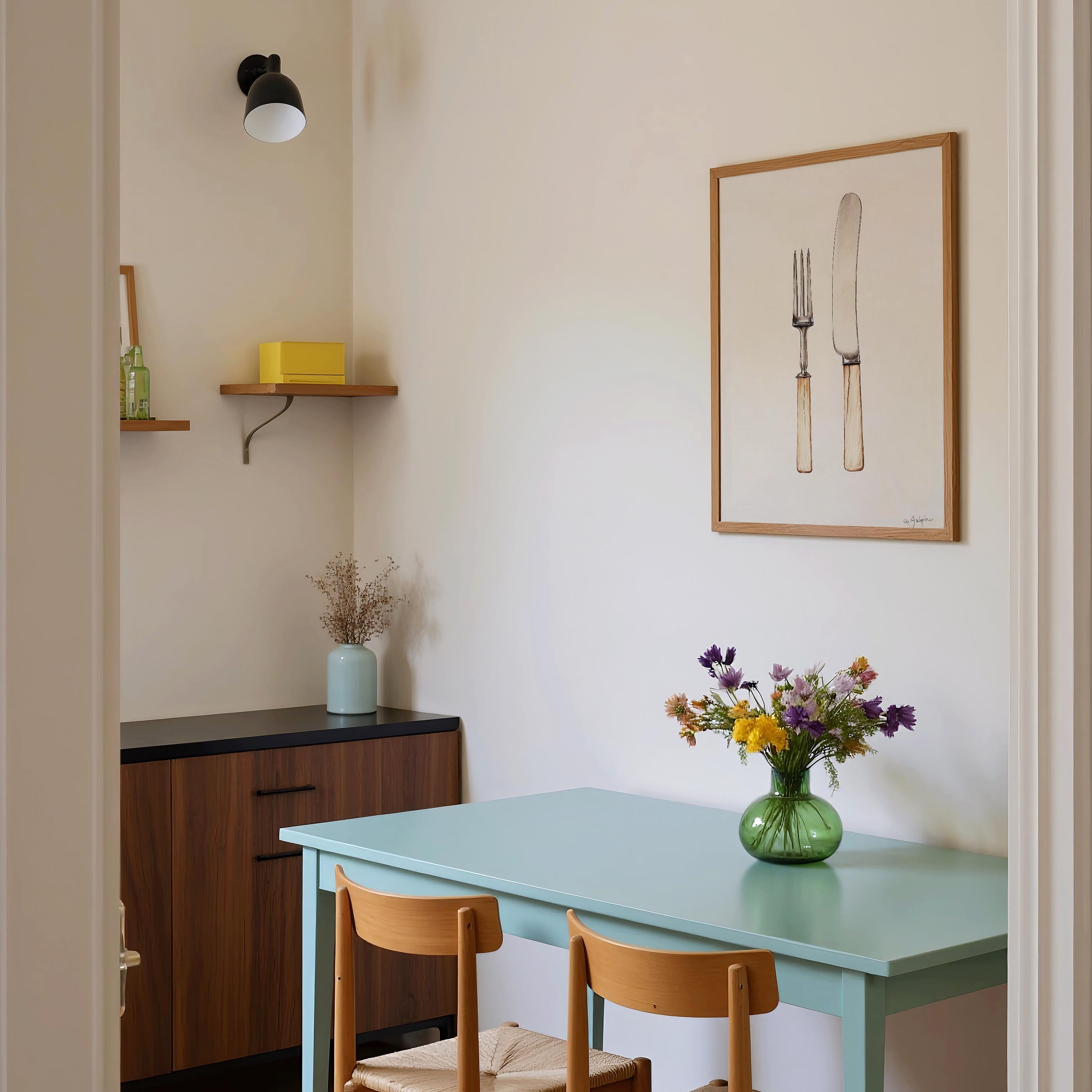 Vintage Cutlery Kitchen Art Print-Skudaboo