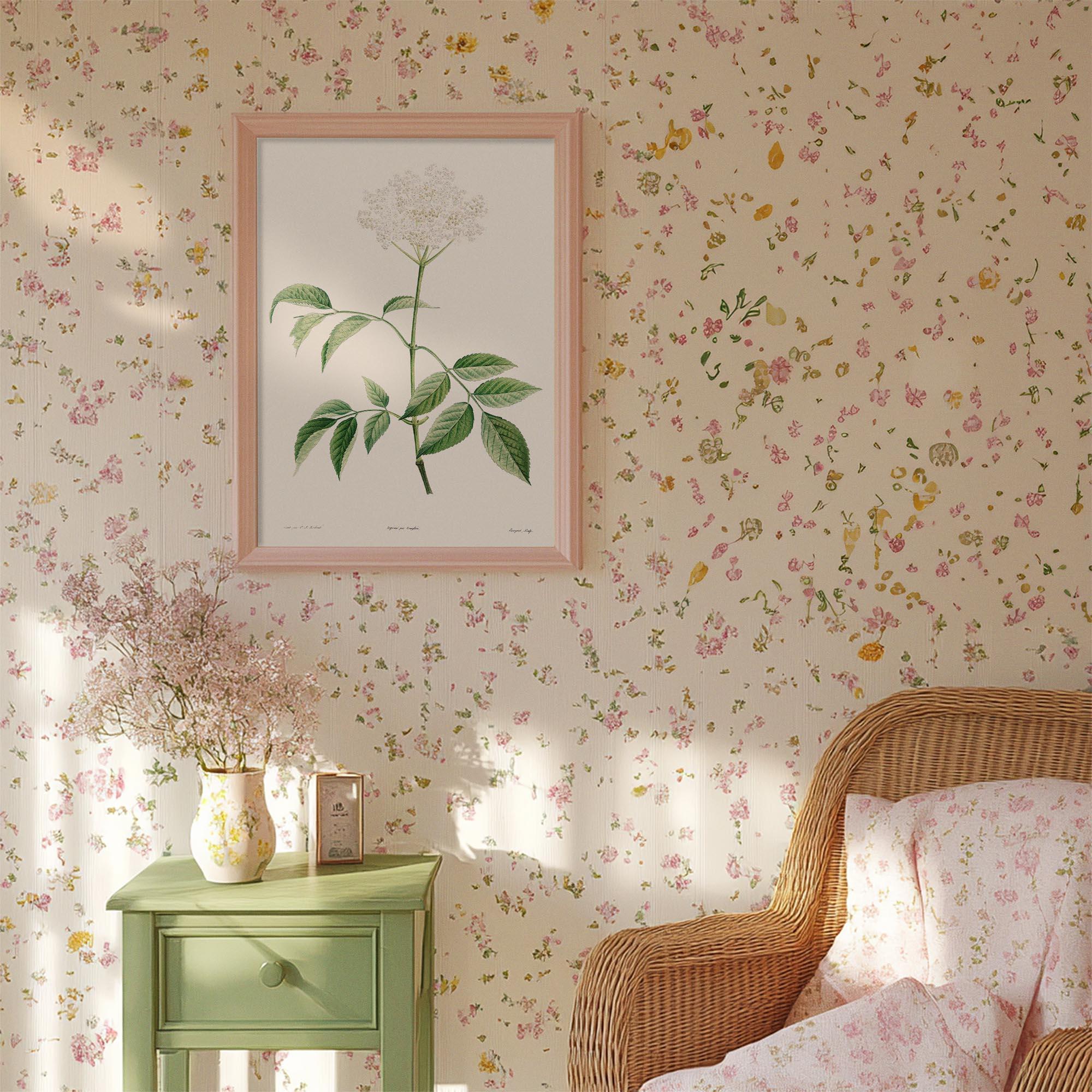 Elderflower Botanical Vintage Art Print-Skudaboo