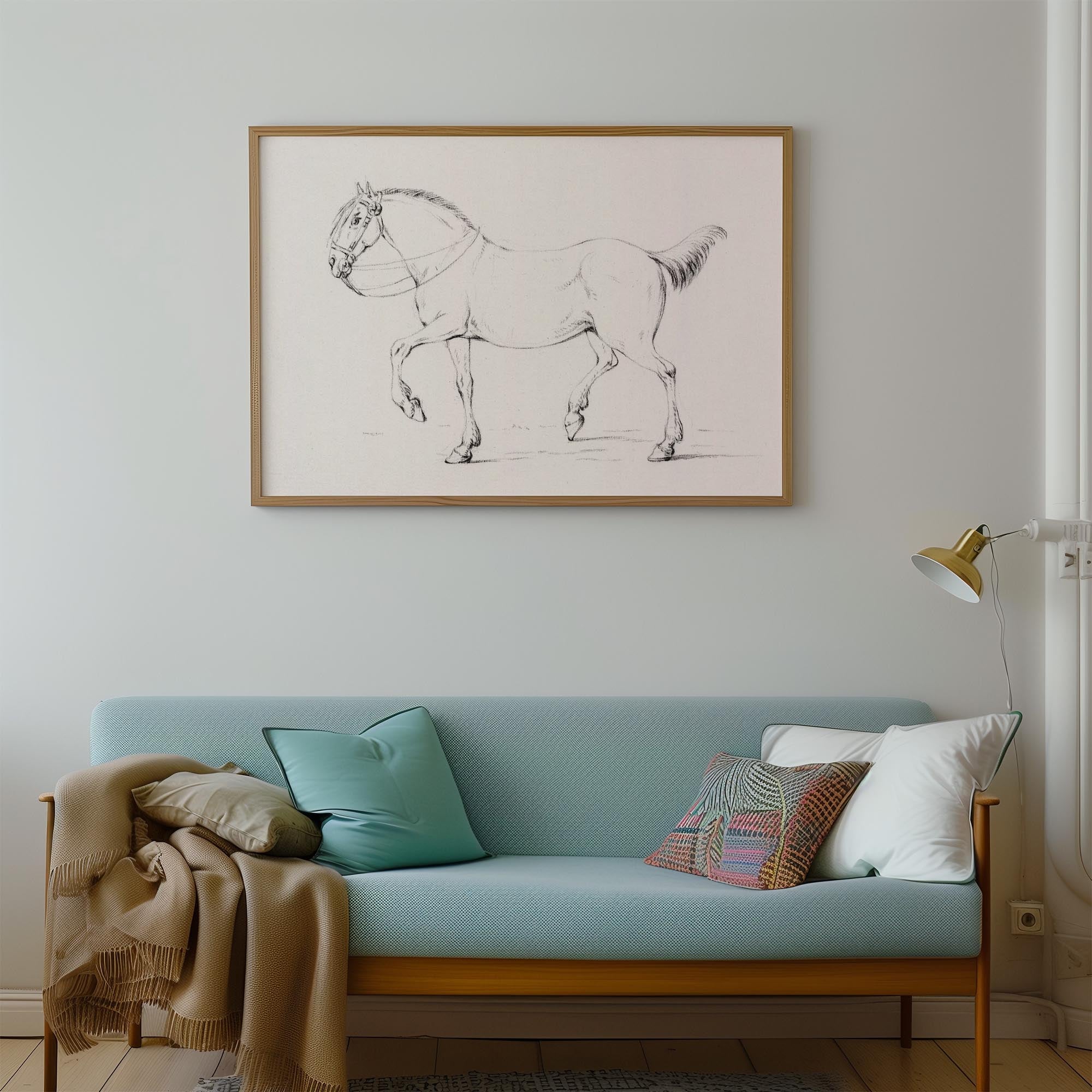 Horse Vintage Sketch Wall Art Print-Skudaboo
