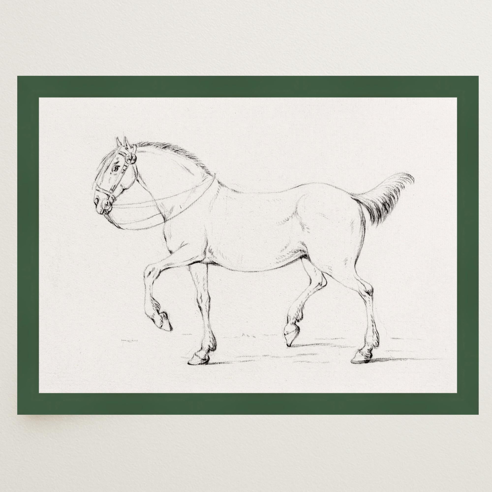 Horse Vintage Sketch Wall Art Print-Skudaboo