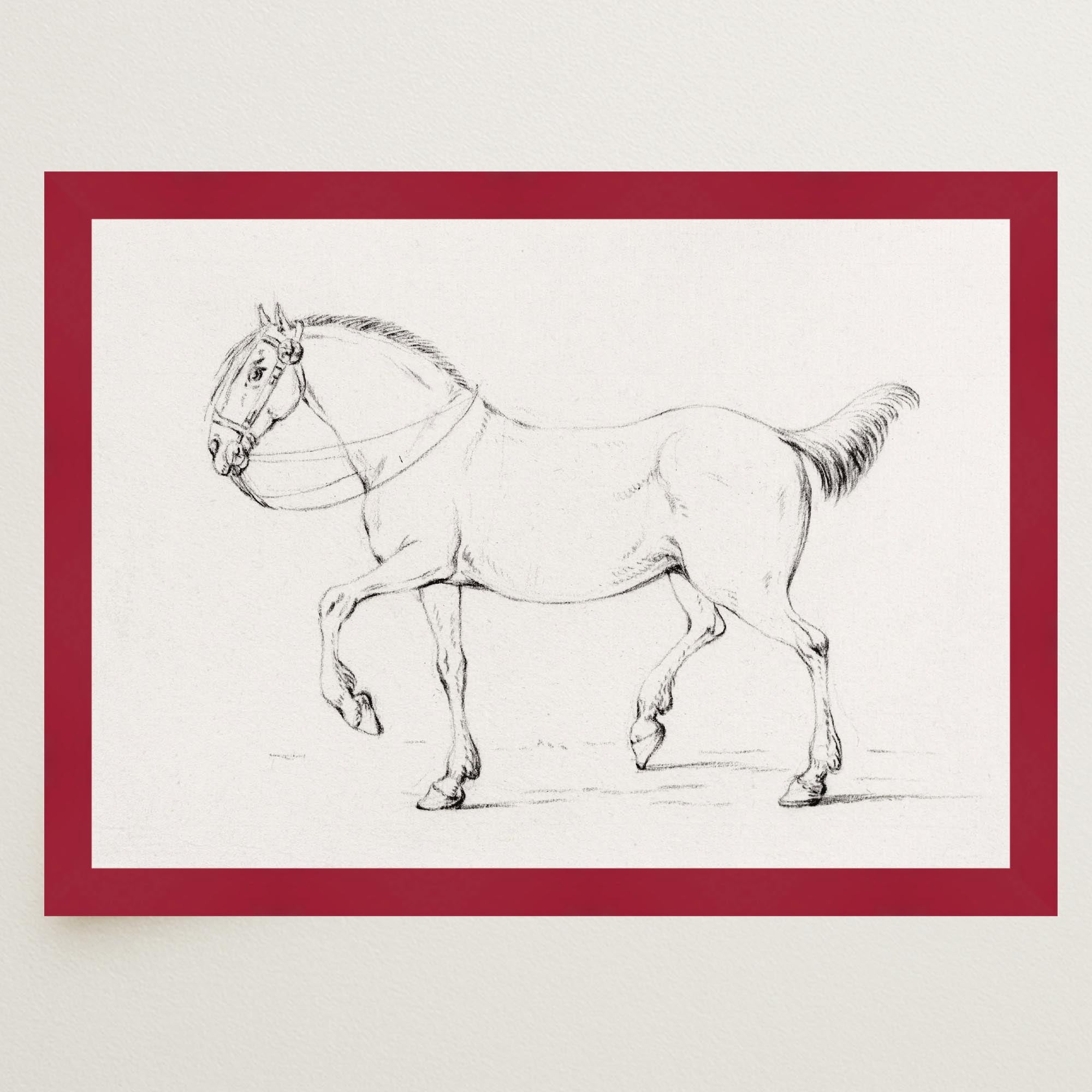 Horse Vintage Sketch Wall Art Print-Skudaboo