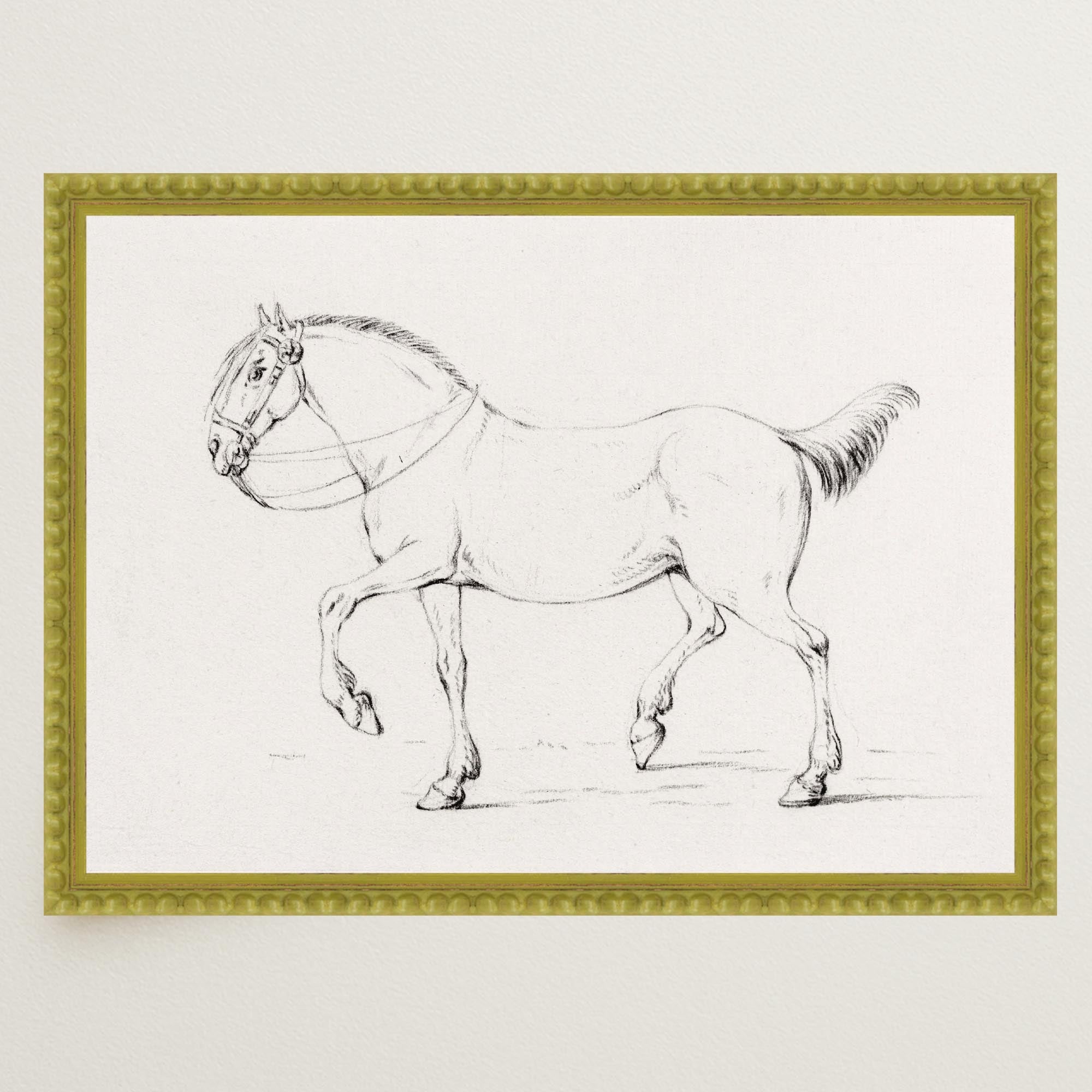Horse Vintage Sketch Wall Art Print-Skudaboo