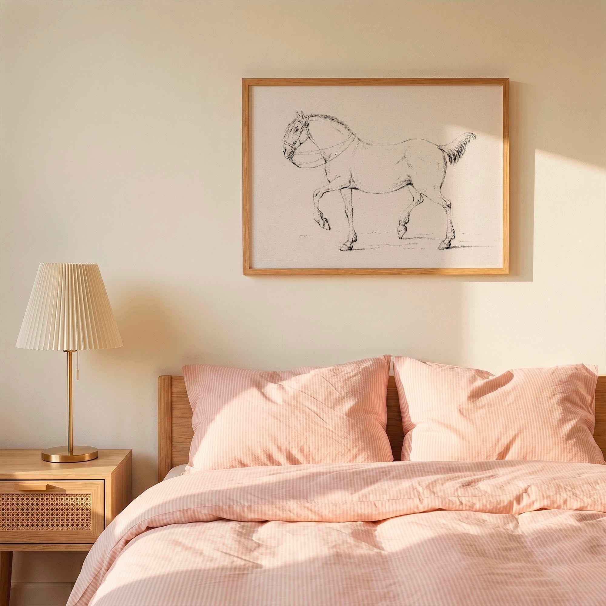 Horse Vintage Sketch Wall Art Print-Skudaboo