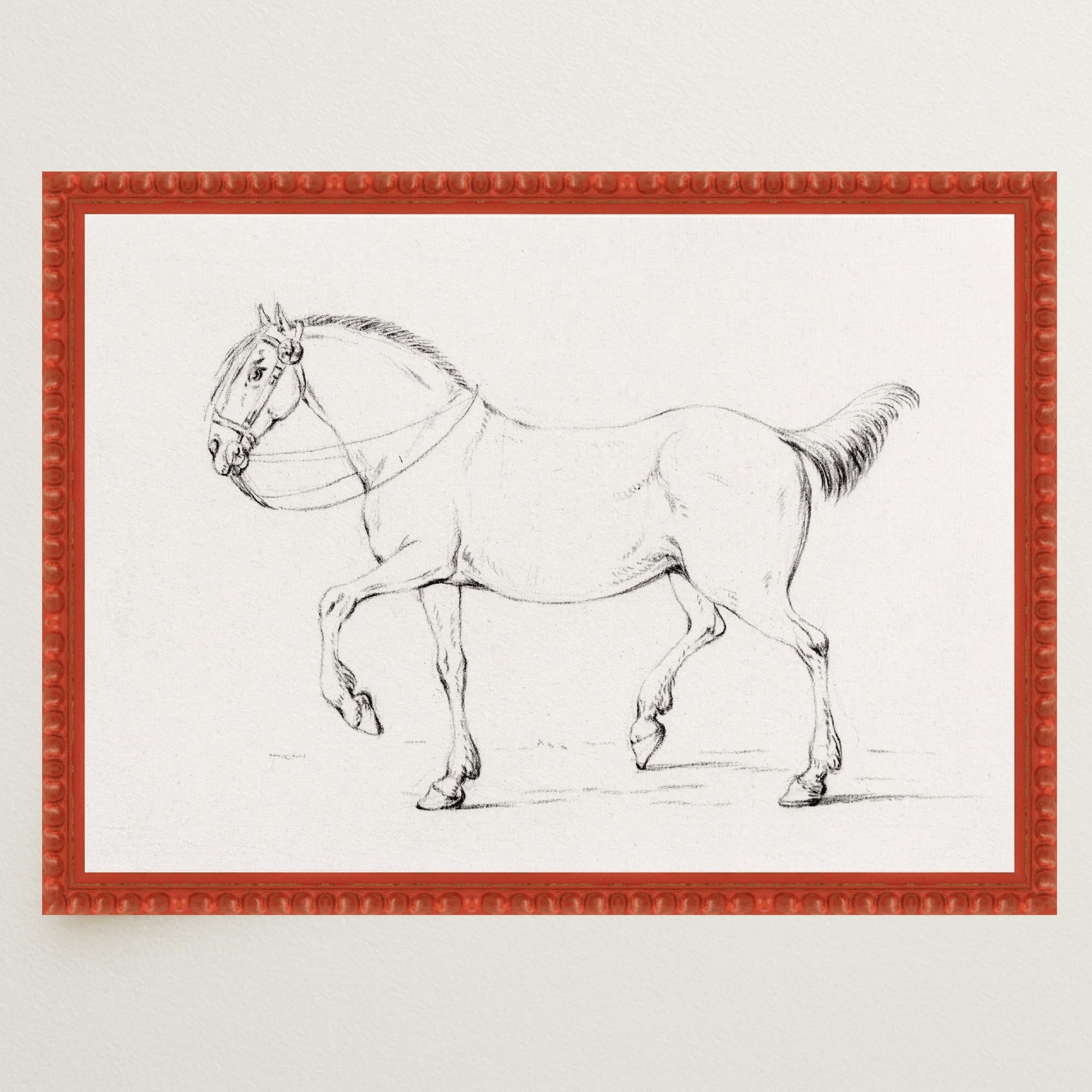 Horse Vintage Sketch Wall Art Print-Skudaboo