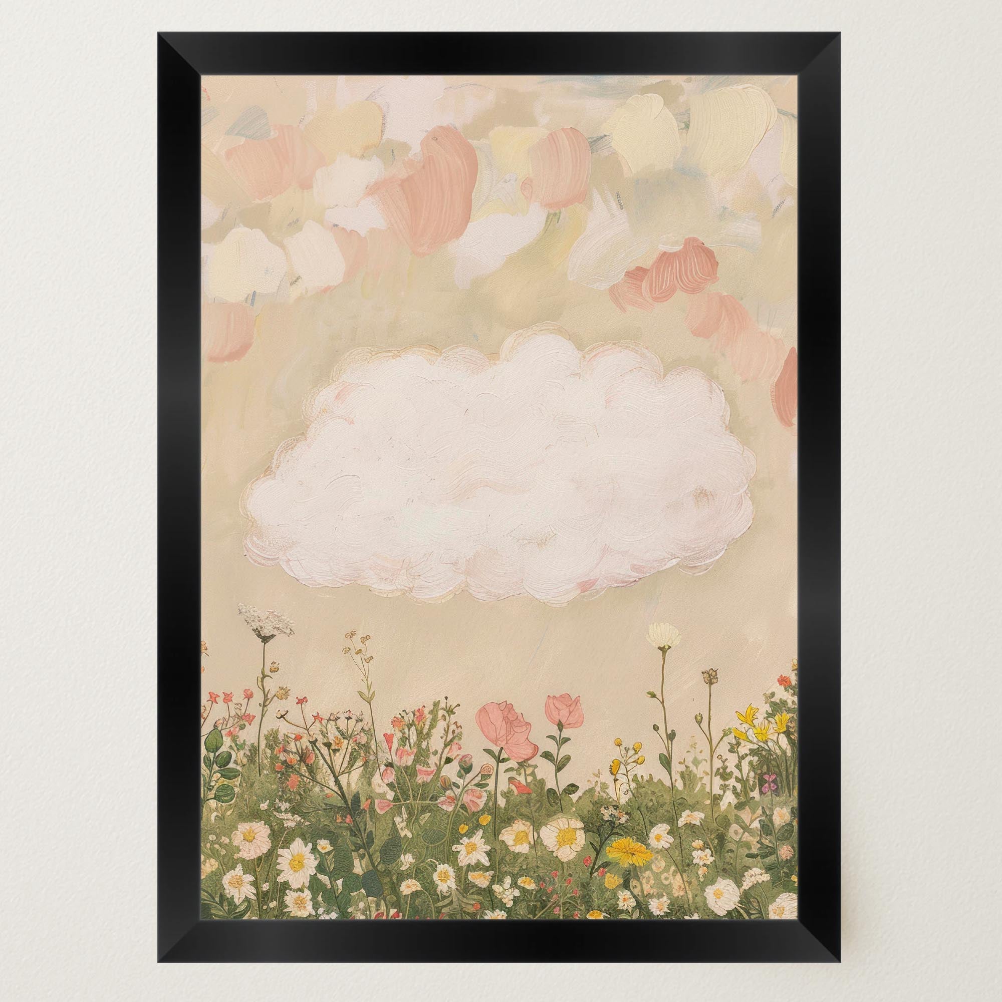 Cloud in Meadow Wall Art Print-Skudaboo