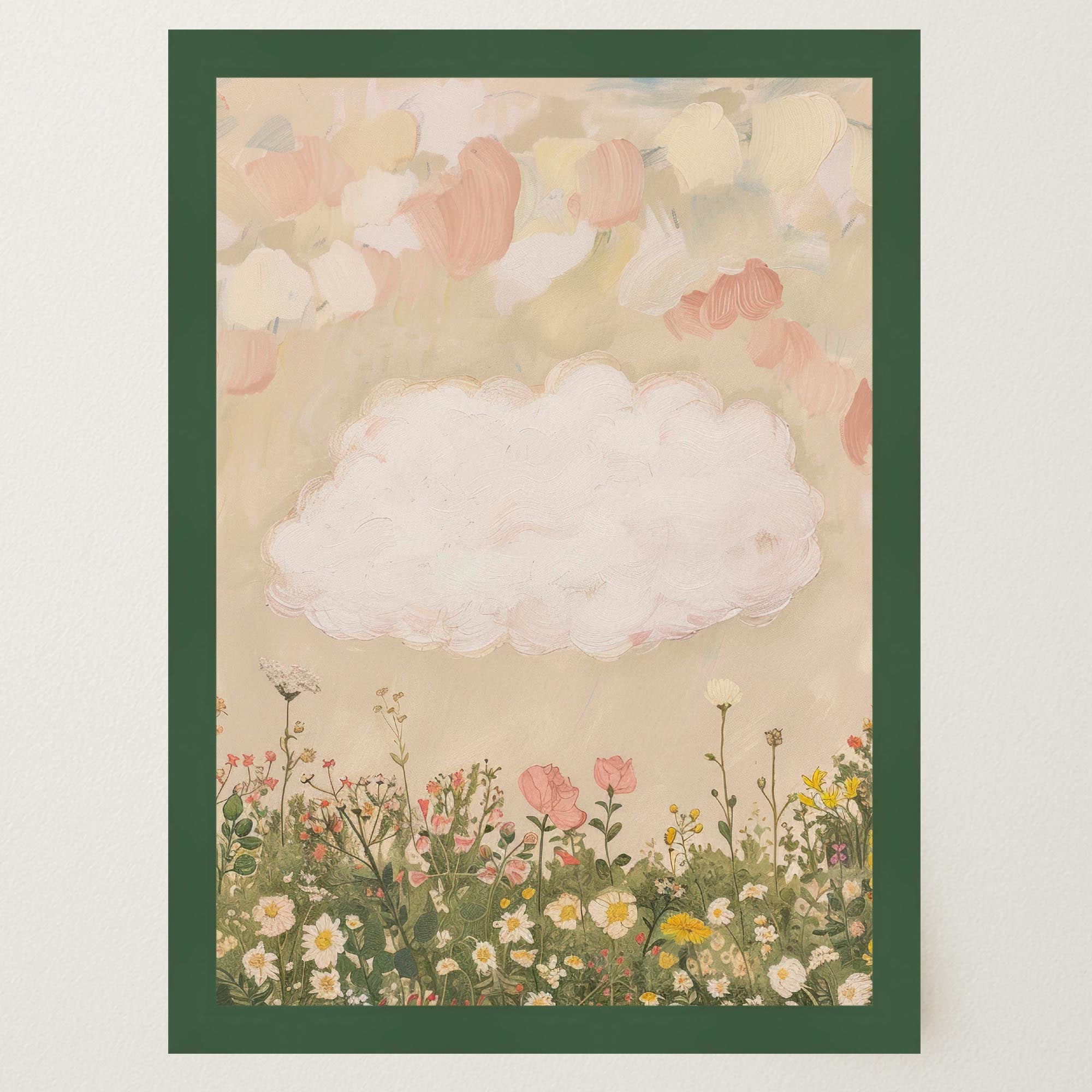 Cloud in Meadow Wall Art Print-Skudaboo