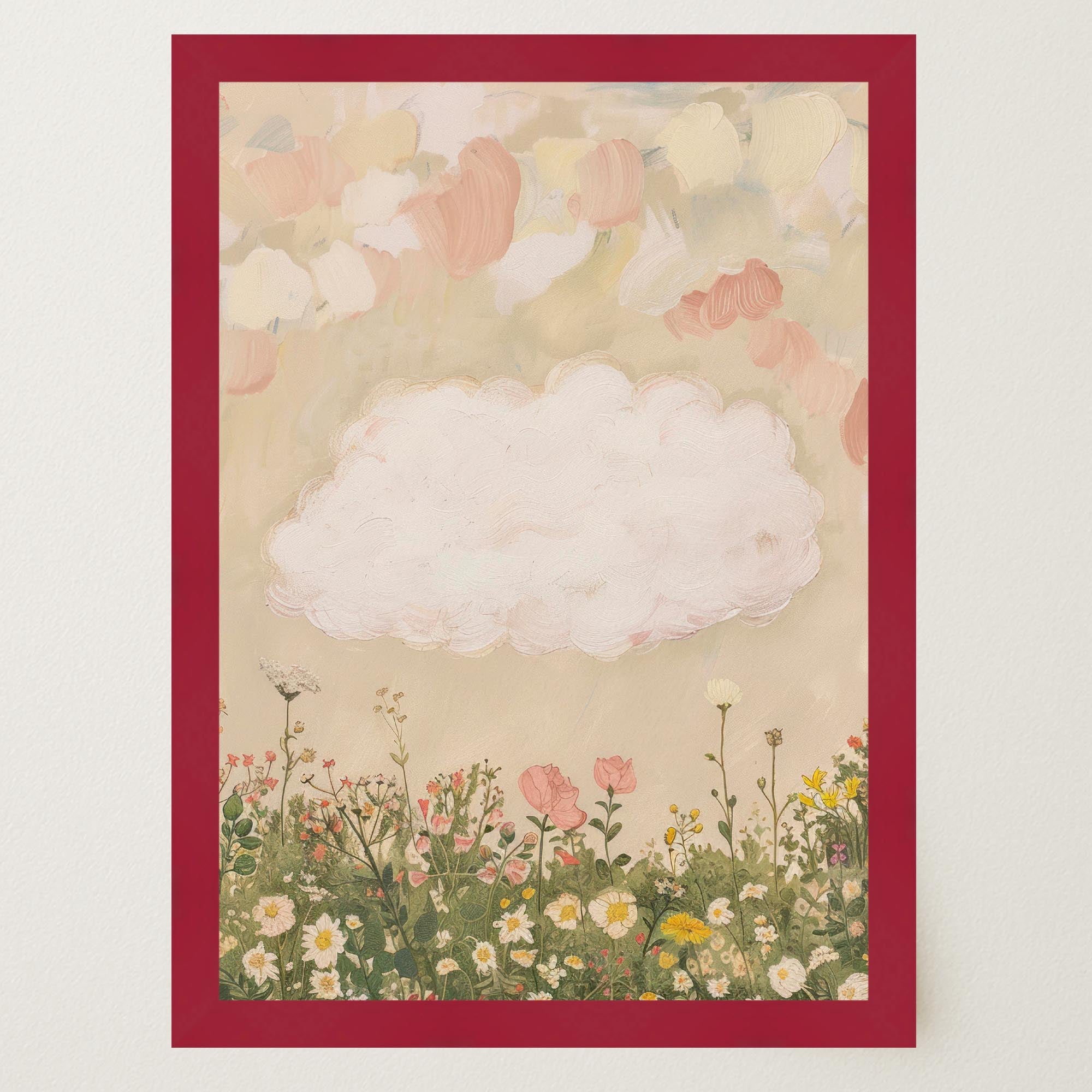 Cloud in Meadow Wall Art Print-Skudaboo