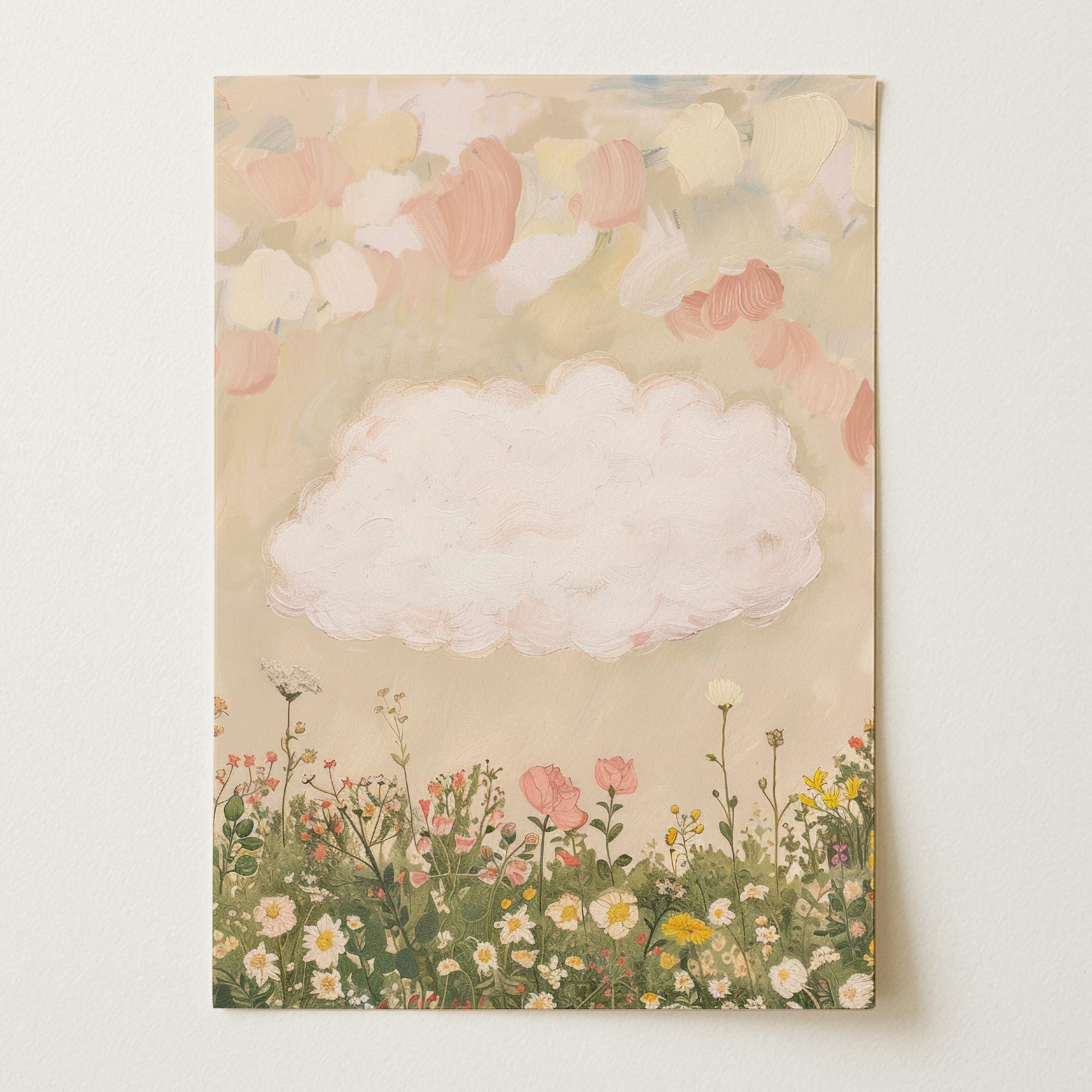 Cloud in Meadow Wall Art Print-Skudaboo