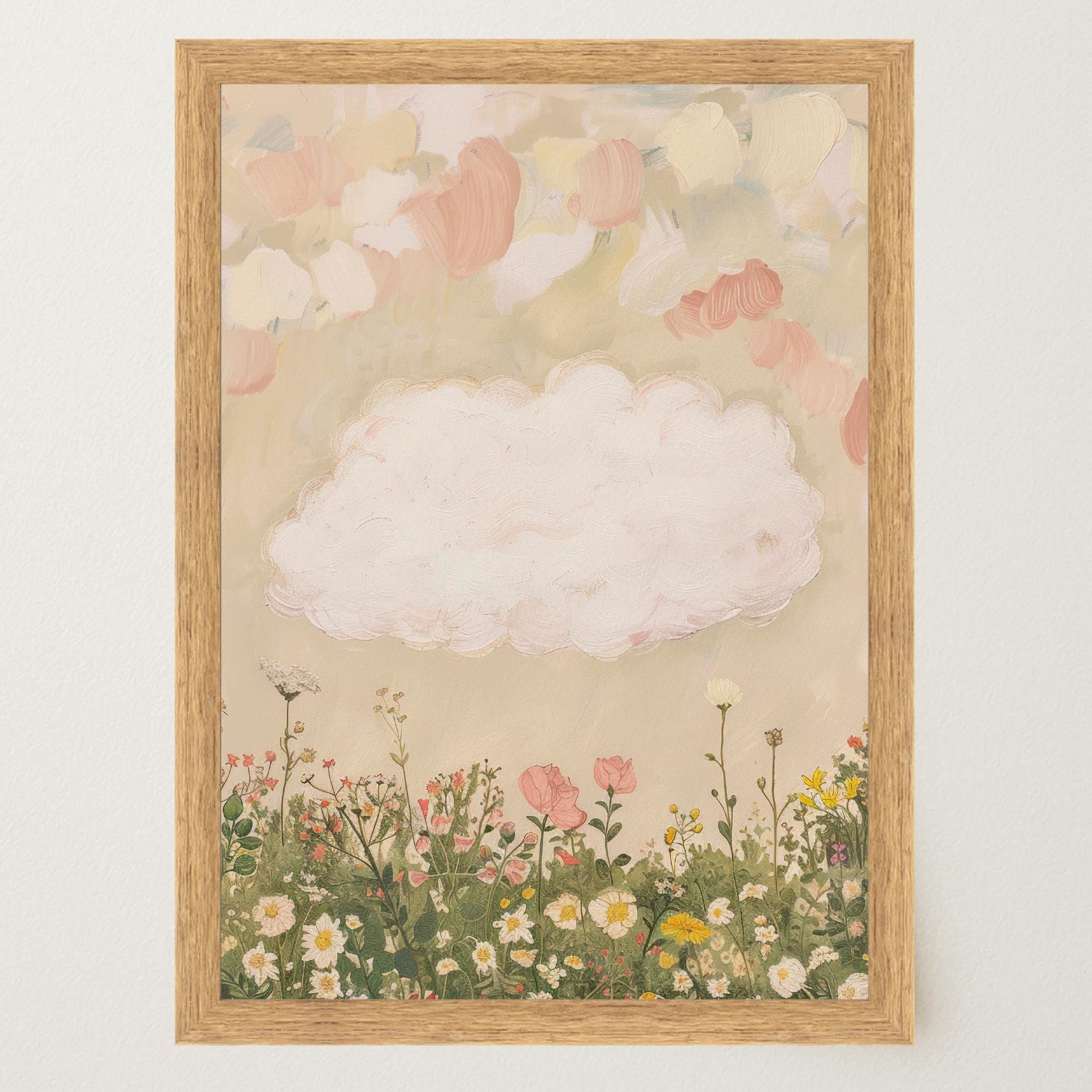 Cloud in Meadow Wall Art Print-Skudaboo