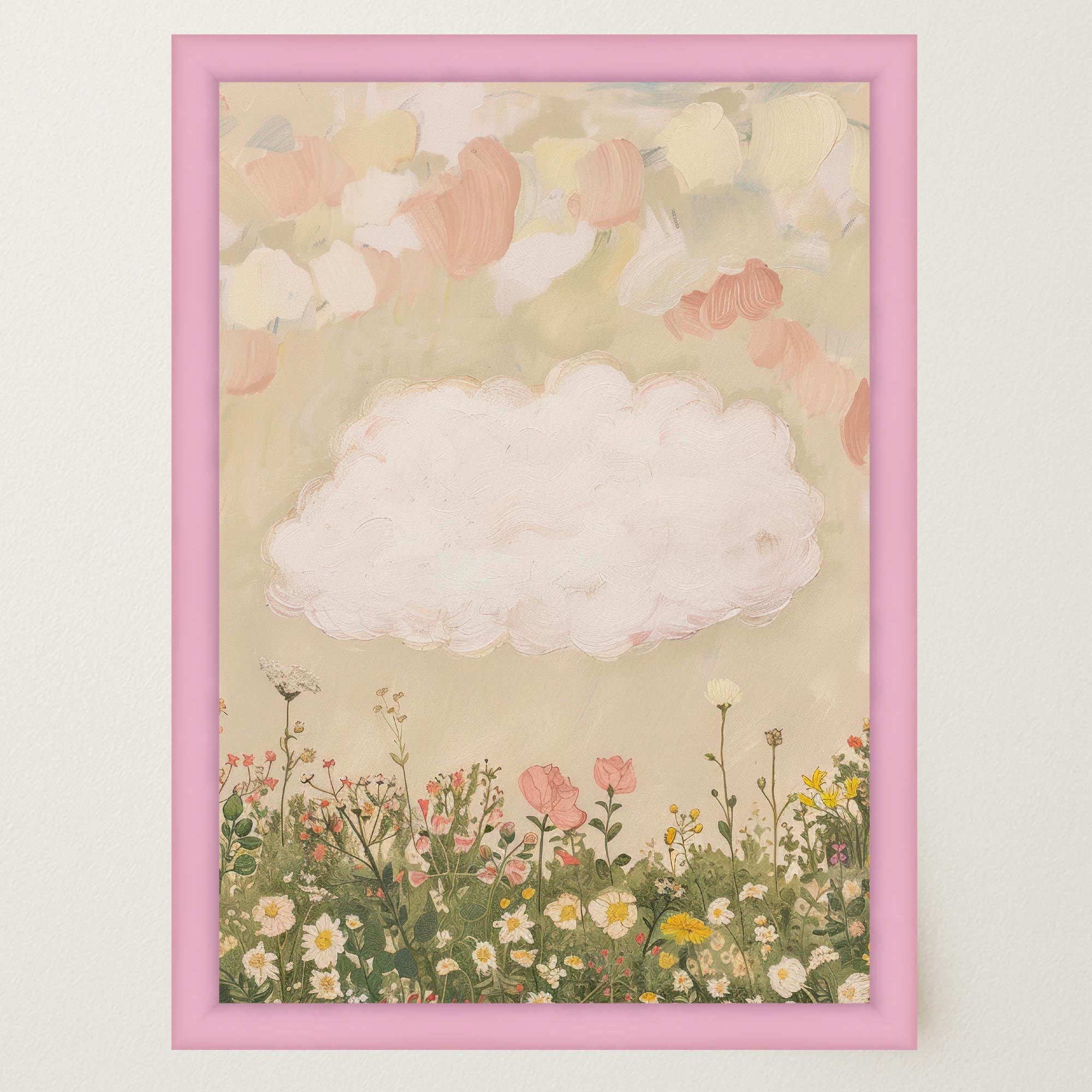 Cloud in Meadow Wall Art Print-Skudaboo