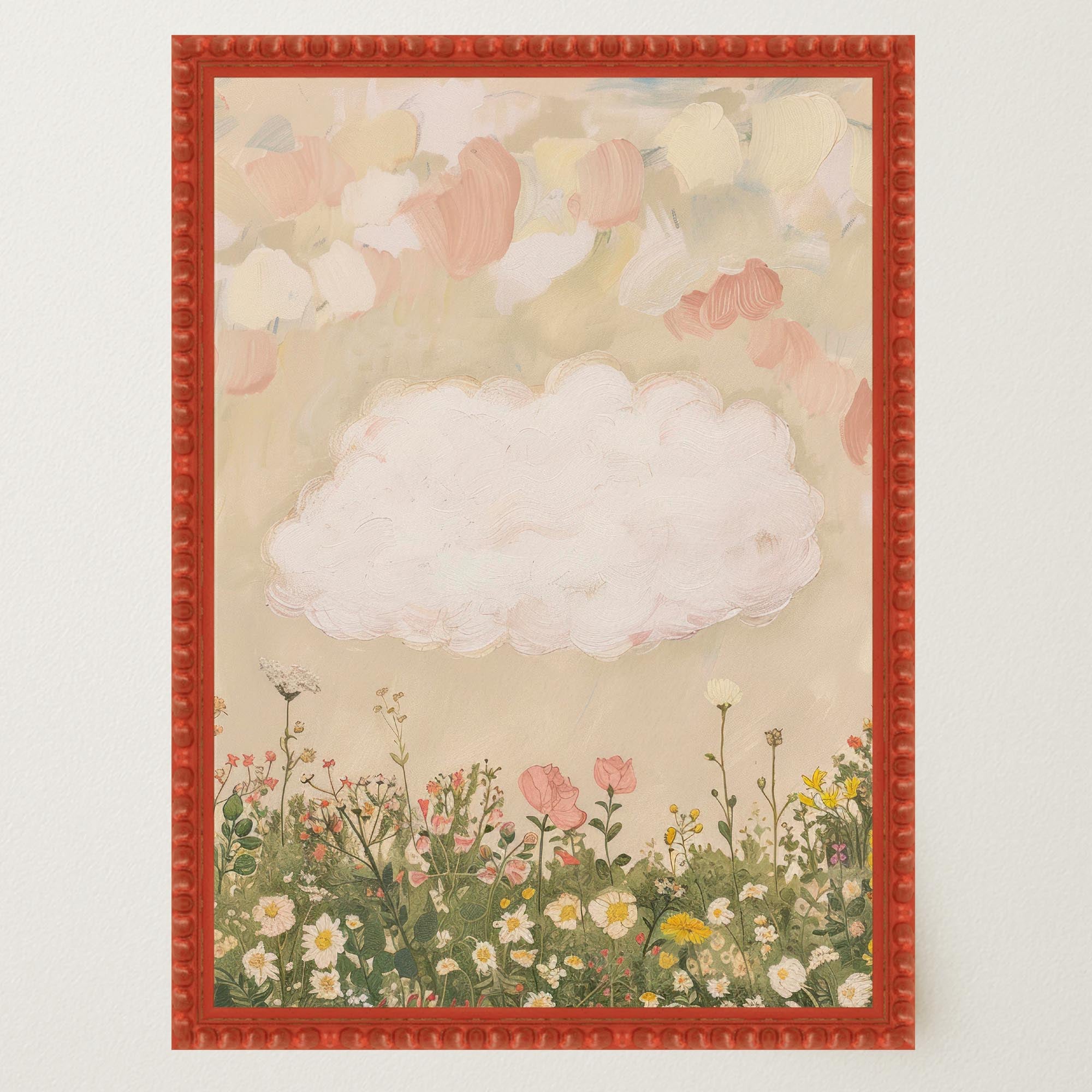 Cloud in Meadow Wall Art Print-Skudaboo