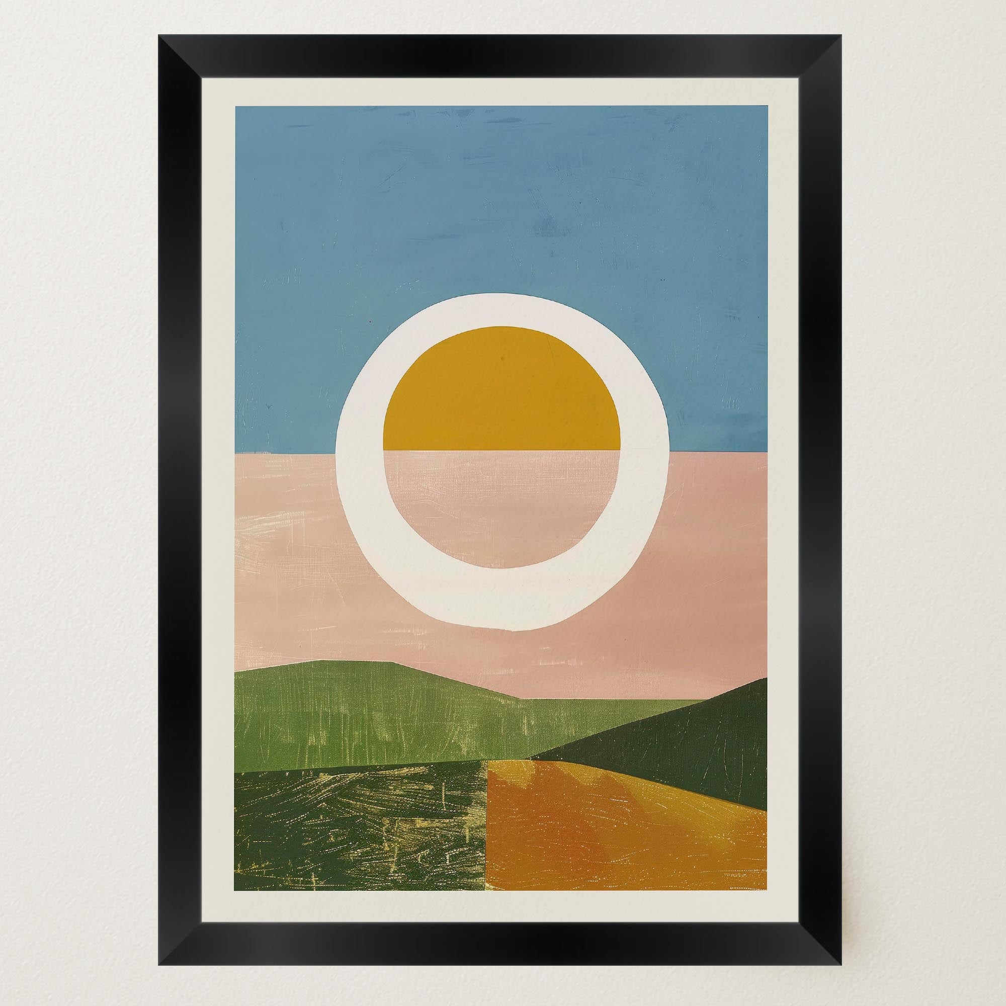 Abstract Sunset Modern Wall Art Print-Skudaboo