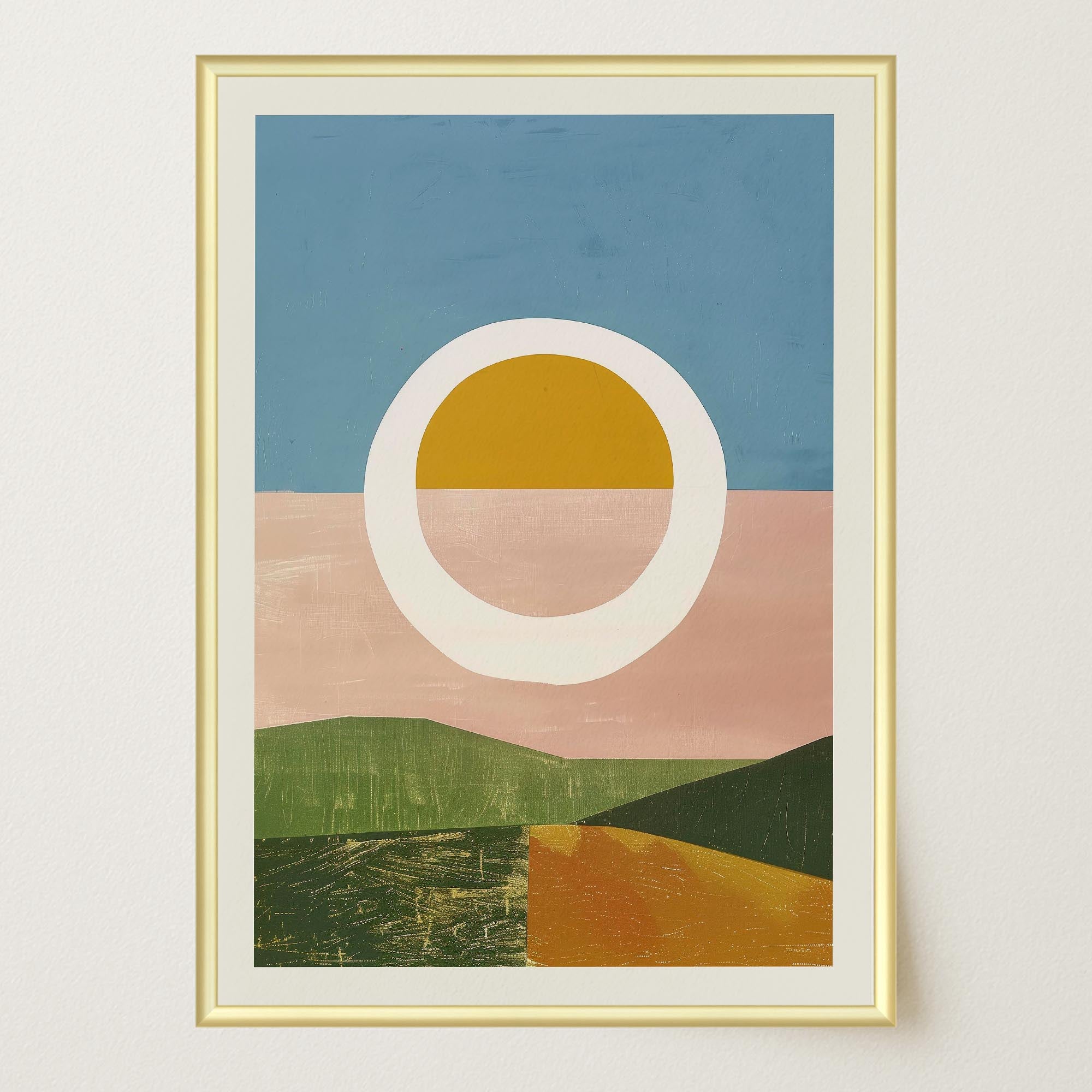 Abstract Sunset Modern Wall Art Print-Skudaboo