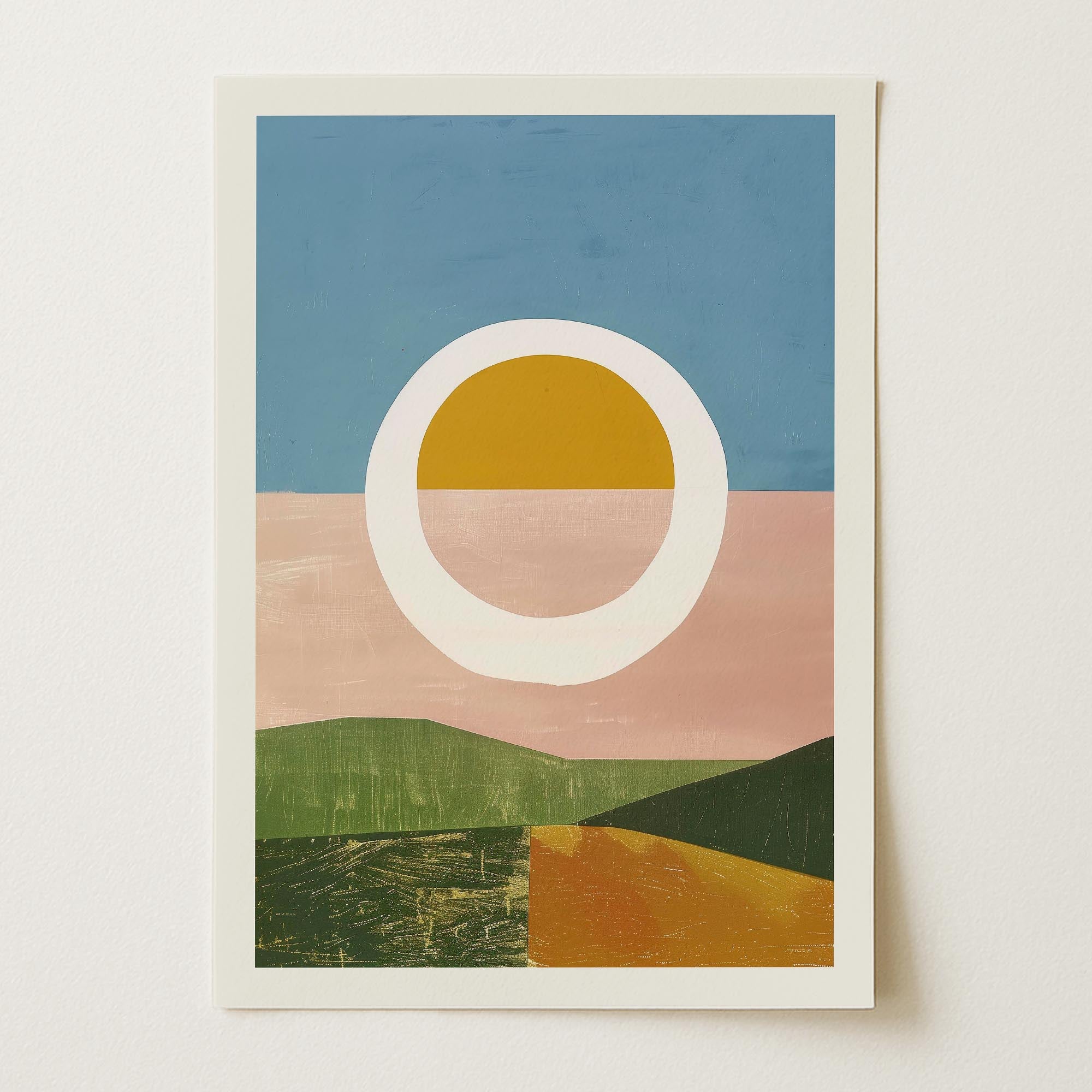 Abstract Sunset Modern Wall Art Print-Skudaboo