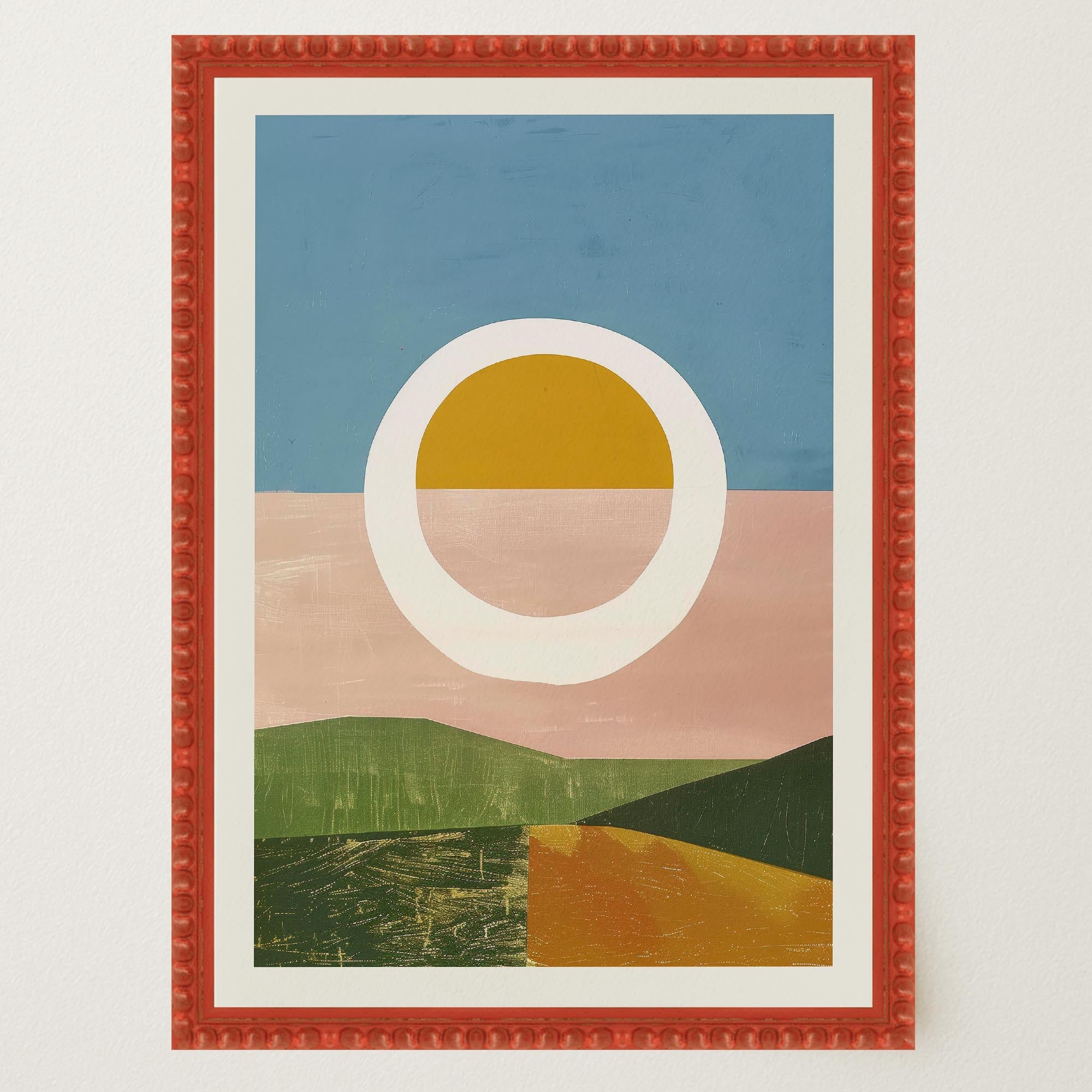Abstract Sunset Modern Wall Art Print-Skudaboo