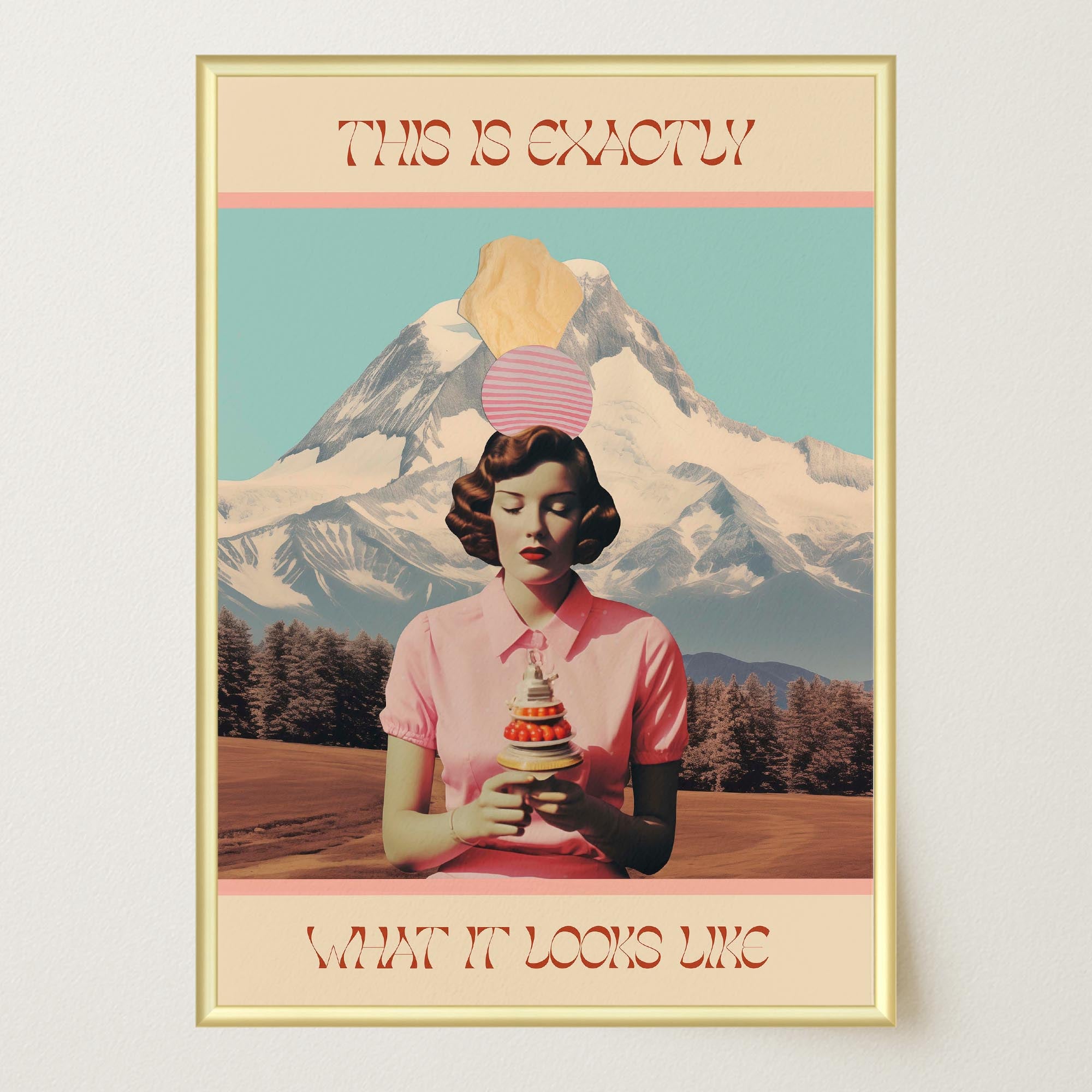 Exactly What It Looks like Retro Collage Wall Art Print-Skudaboo