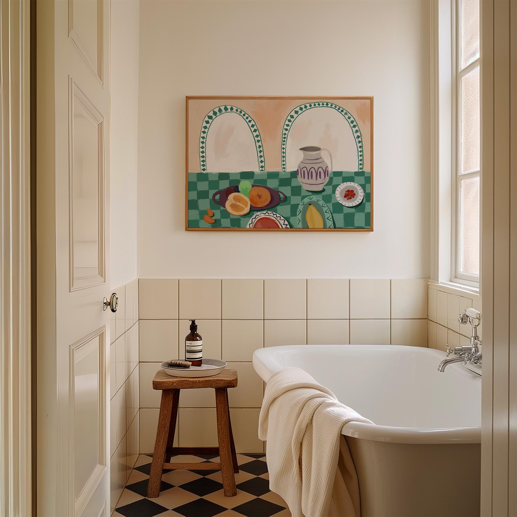 Table and Fruit Wall Art Print-Skudaboo
