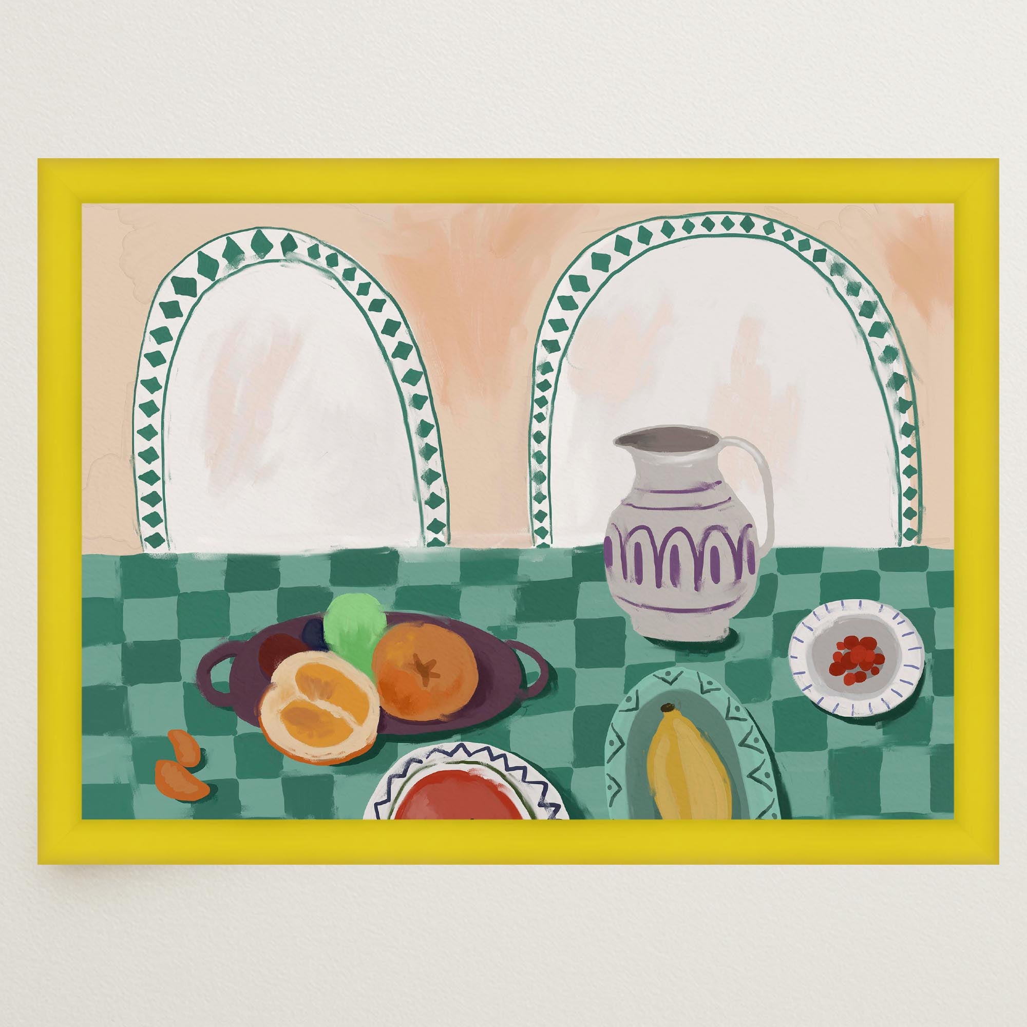 Table and Fruit Wall Art Print-Skudaboo