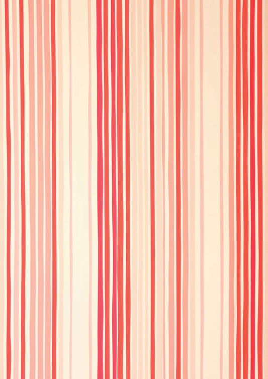 a striped wallpaper with red and white stripes