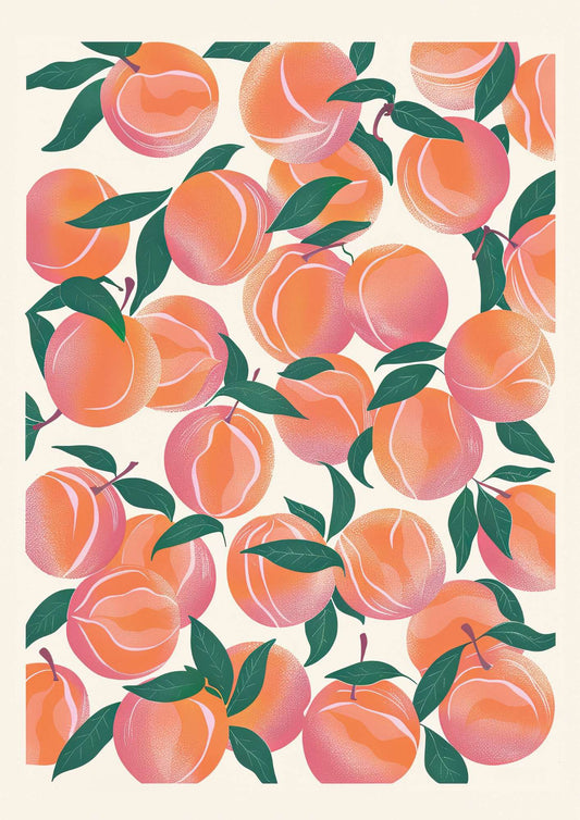 a picture of a bunch of peaches on a white background