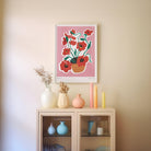 Abstract Floral Poppy Art Print-Skudaboo