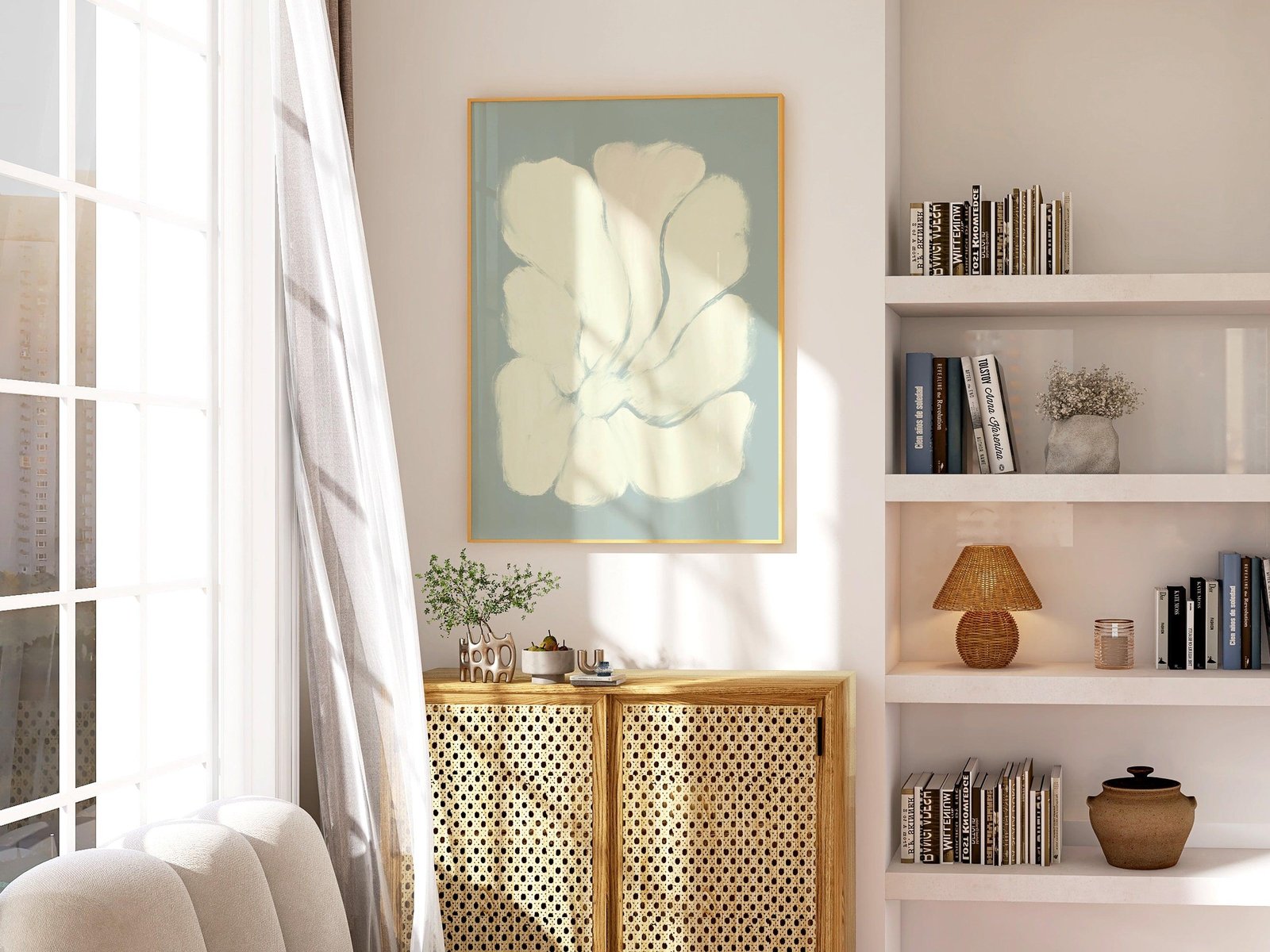 Abstract Flower Art Print-Skudaboo