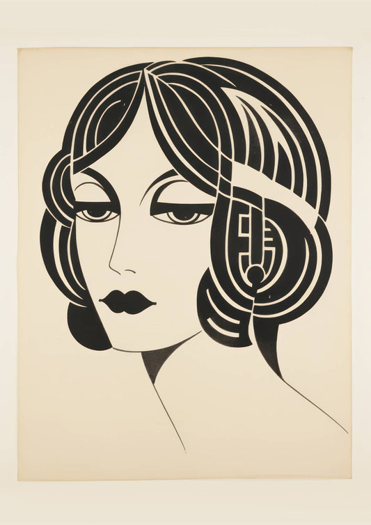 Art Deco Portrait Art Print