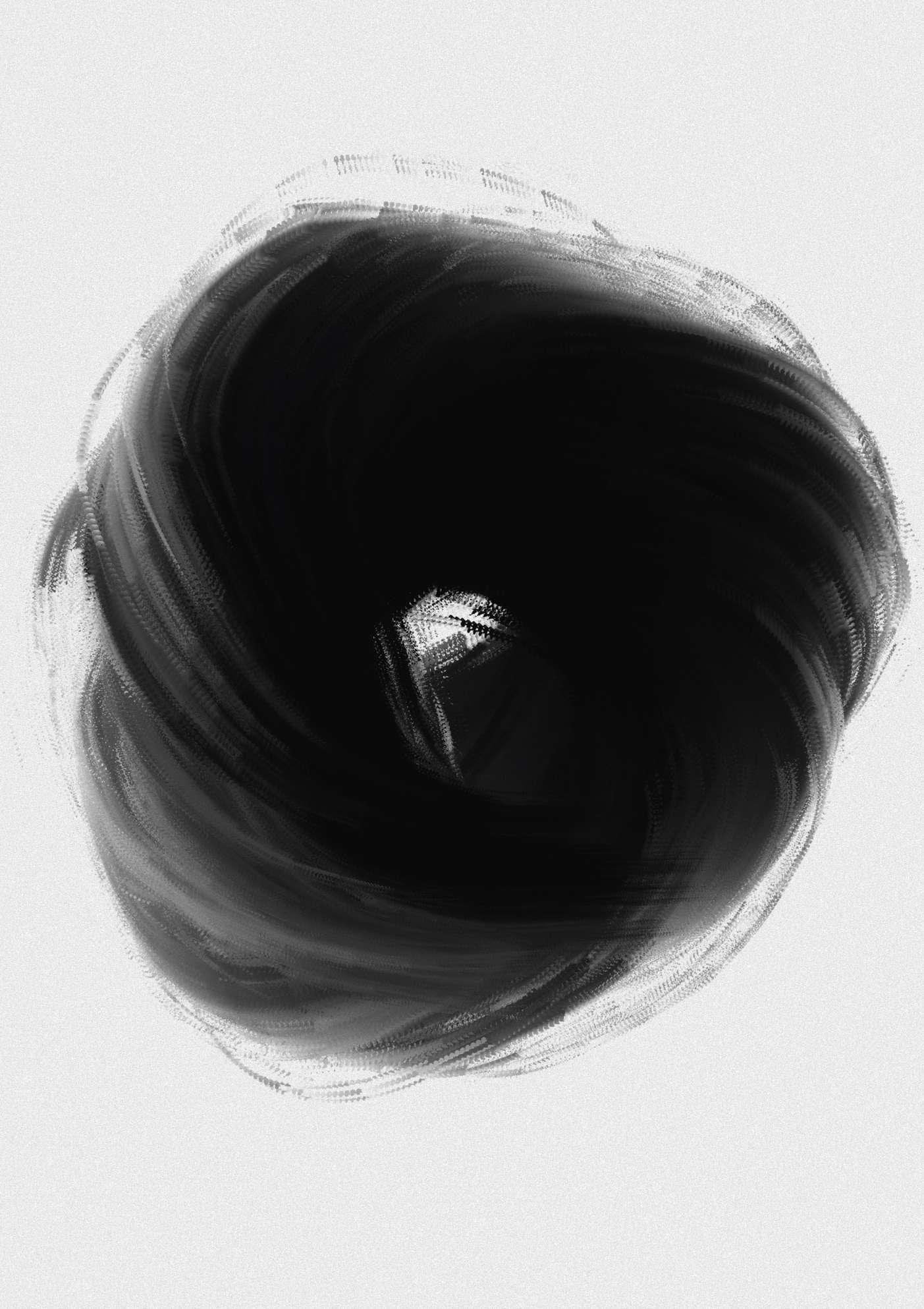 Black Smudge Art Print-Skudaboo