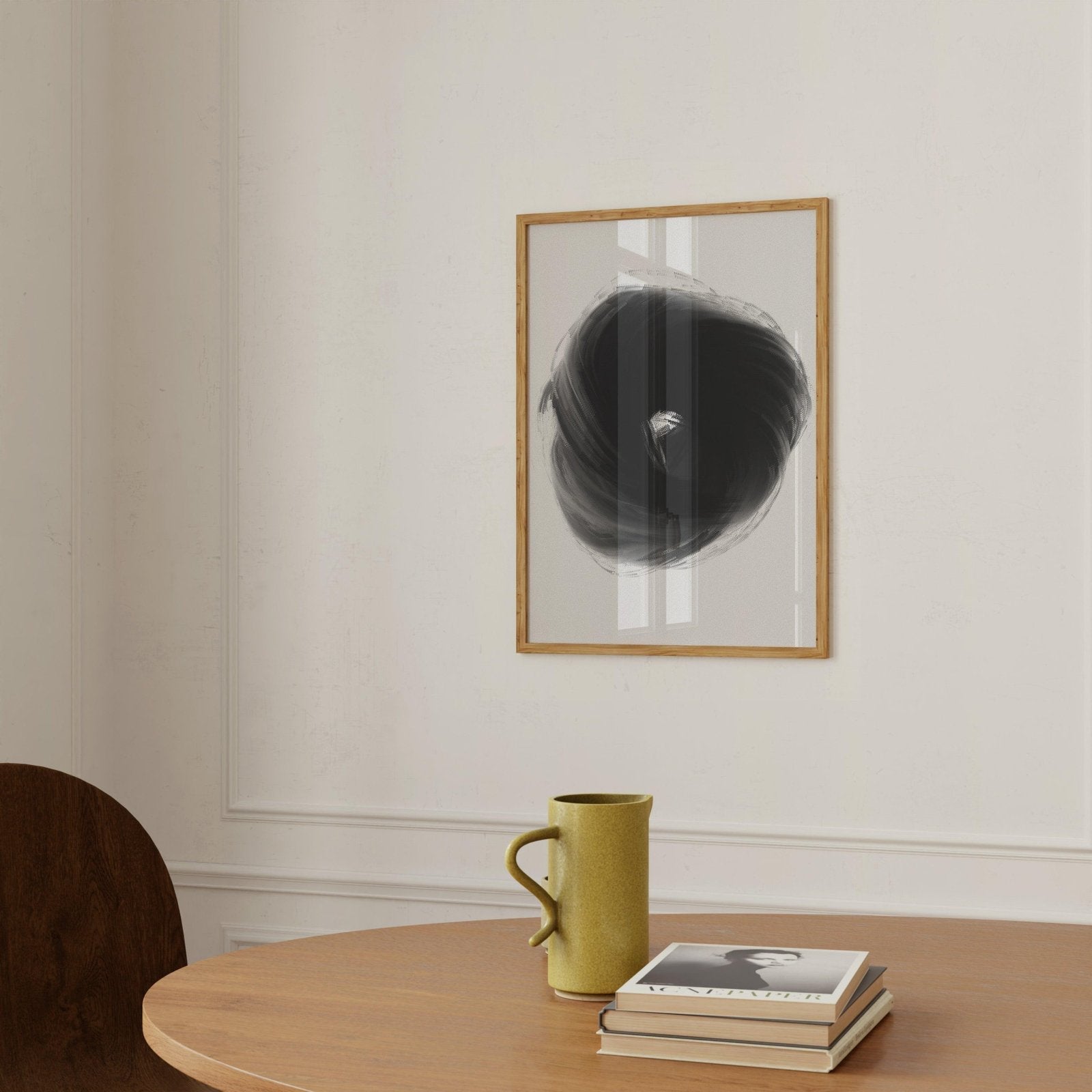 Black Smudge Art Print-Skudaboo