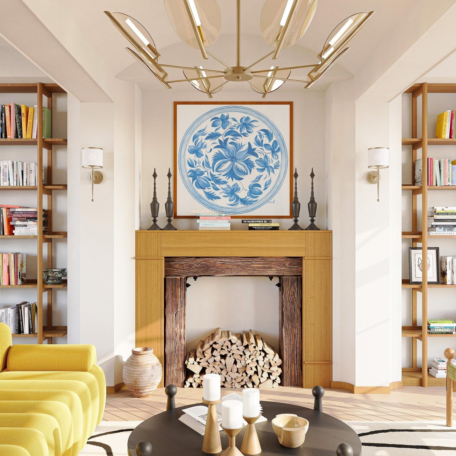 Blue Plate Vintage Art Print-Skudaboo