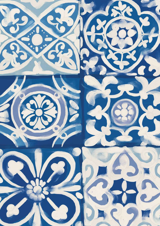 Blue Tiles Art Print