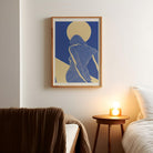 Blue Women Art Print-Skudaboo