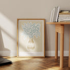 Brown Striped Vase Spring Floral Art Print-Skudaboo