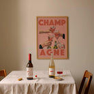 Champagne Retro Art Print-Skudaboo