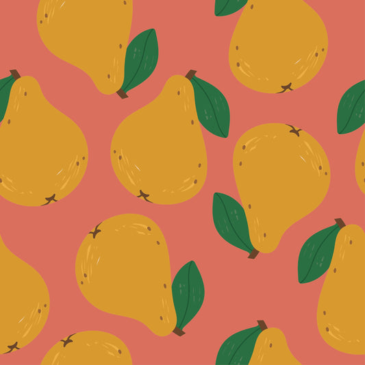 a bunch of oranges with green leaves on a pink background
