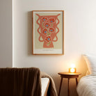 Coral & Red Vase Spring Floral Art Print-Skudaboo