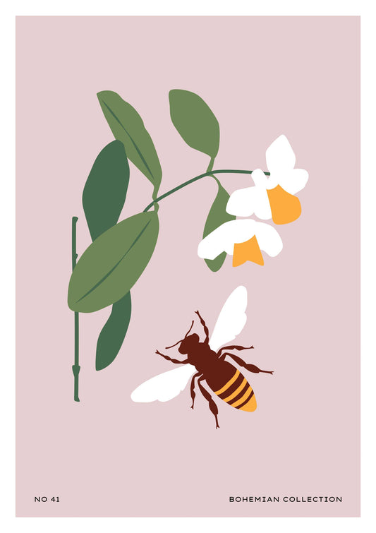 Daisy & Bee Art Print