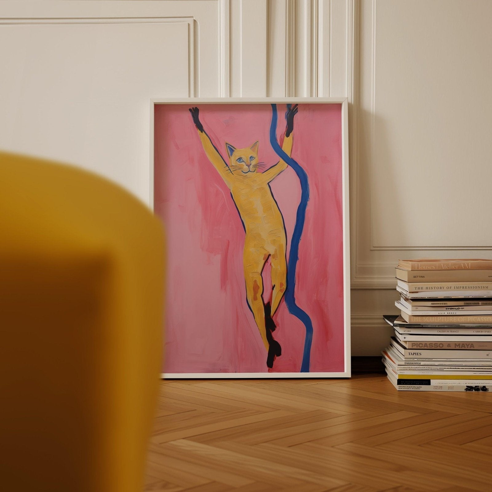 Dancing Cat Art Print-Skudaboo