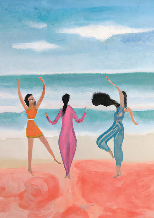 Dancing on the Beach Art Print