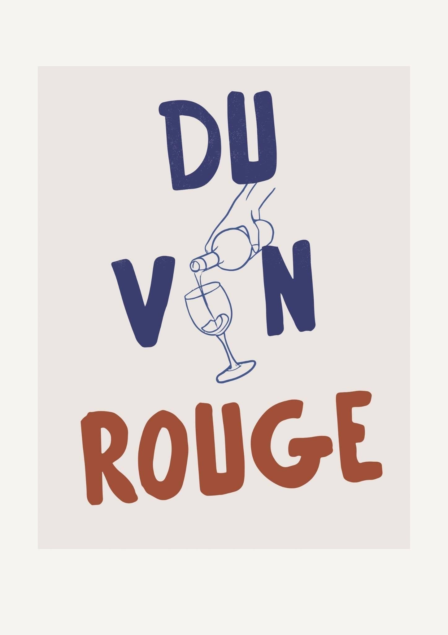 Di Vin Rouge Art Print-Skudaboo