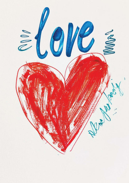 a drawing of a heart with the words love written on it