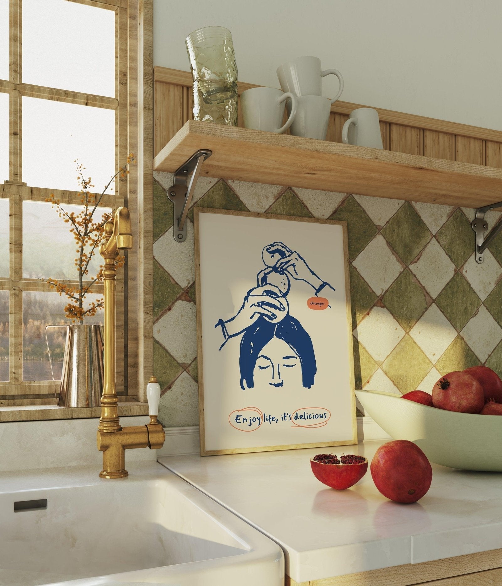 Enjoy Life, it's Delicious Food Art Print-Skudaboo