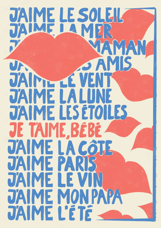 a poster of a woman's lips with the words in french
